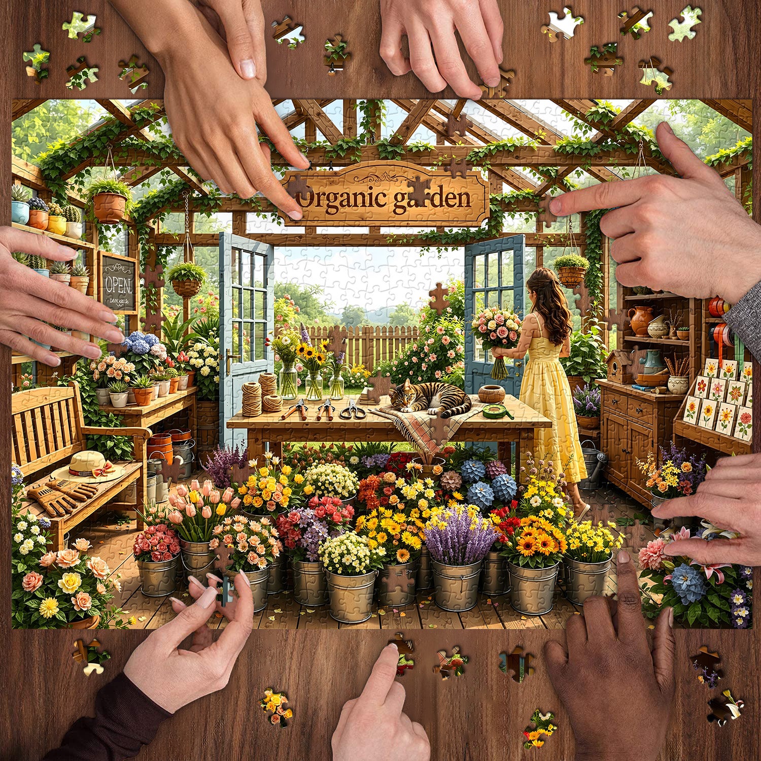 Puzzle Le Fleuriste de la Serre 1000 Pièces