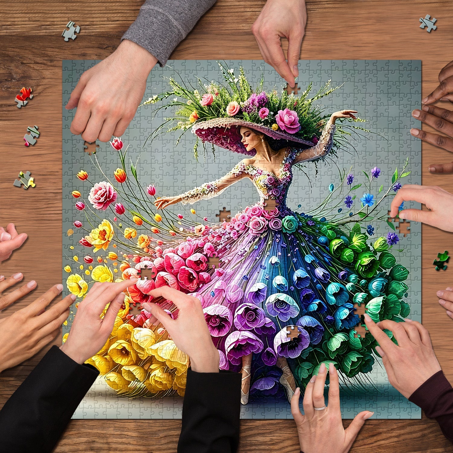 Blumentänzer-Puzzle 1000 Teile