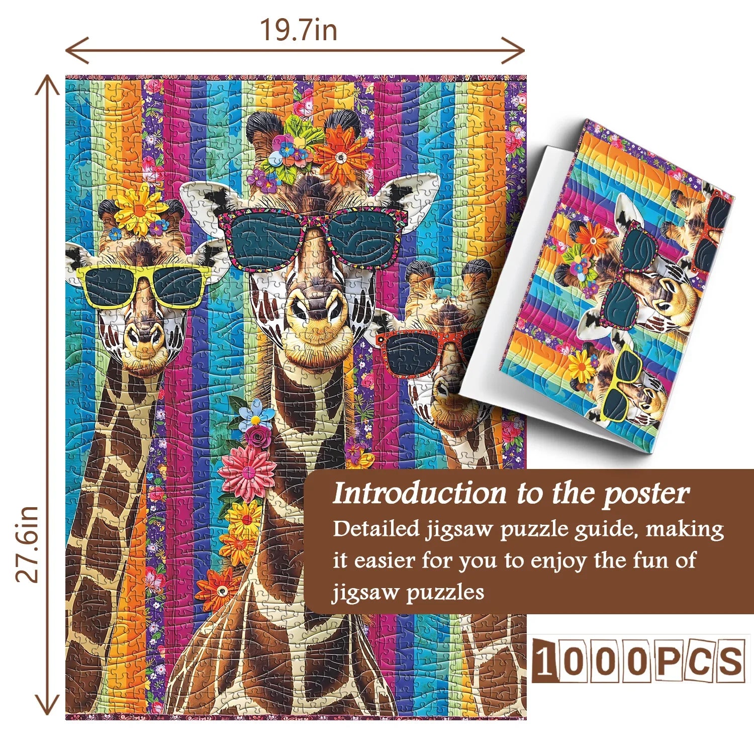 Tissu giraffe puzzle 1000 pièces