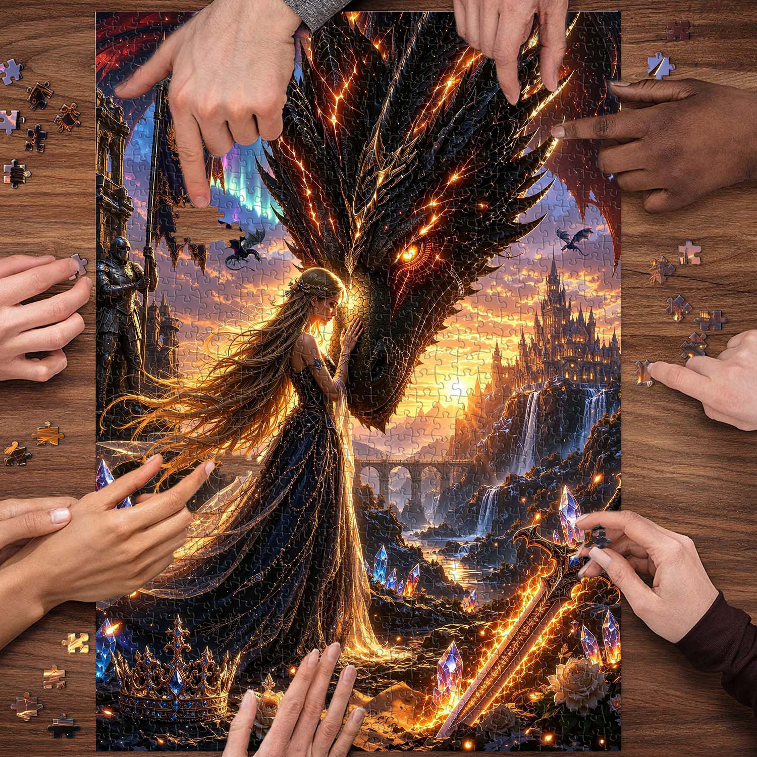 Dragon Dawn Oath Jigsaw Puzzle 1000 Pieces