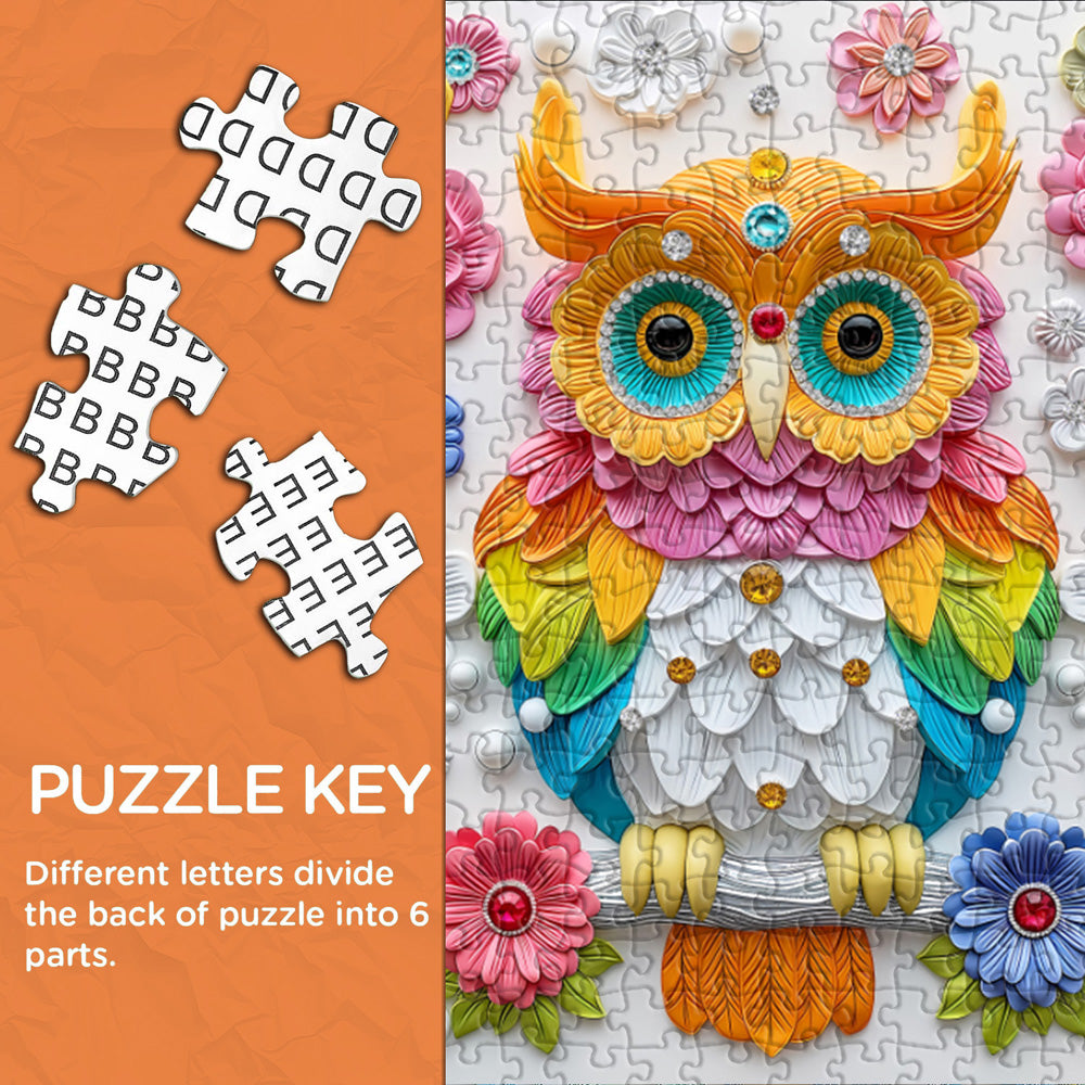 Floral Symphony Owl Jigsaw Puzzle 1000 Pieces