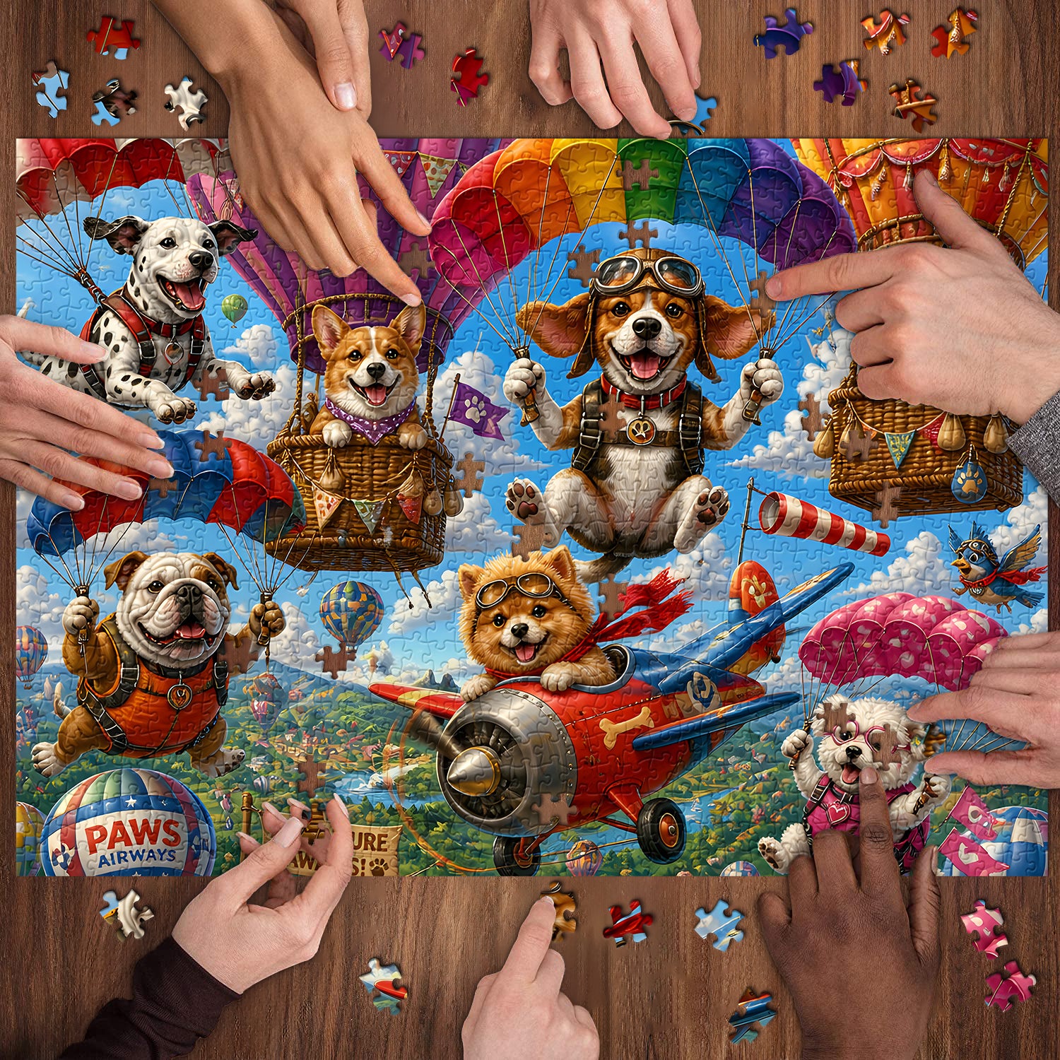 Sky High Pups Jigsaw Puzzle 1000 Pieces