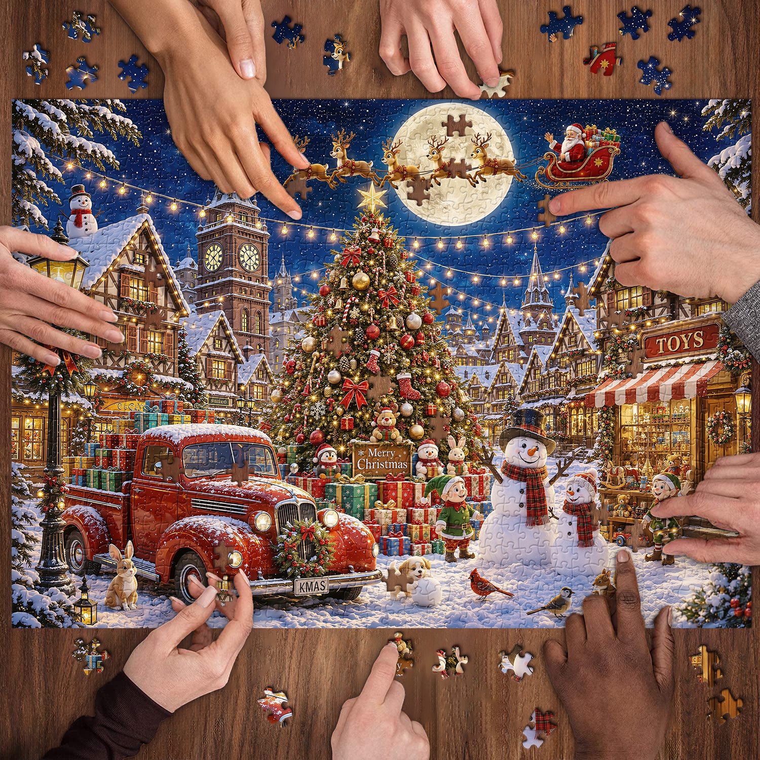 Christmas Town Jigsaw Puzzle 1000 Pieces