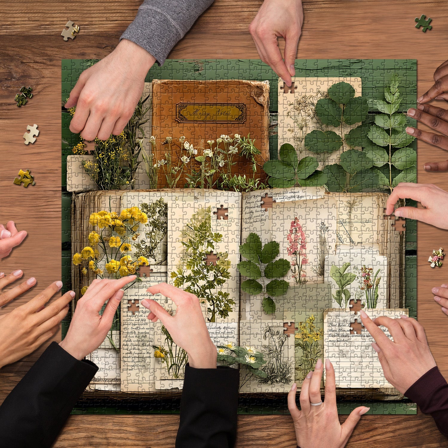 Vintage Botanical Diary Jigsaw Puzzle 1000 Pieces