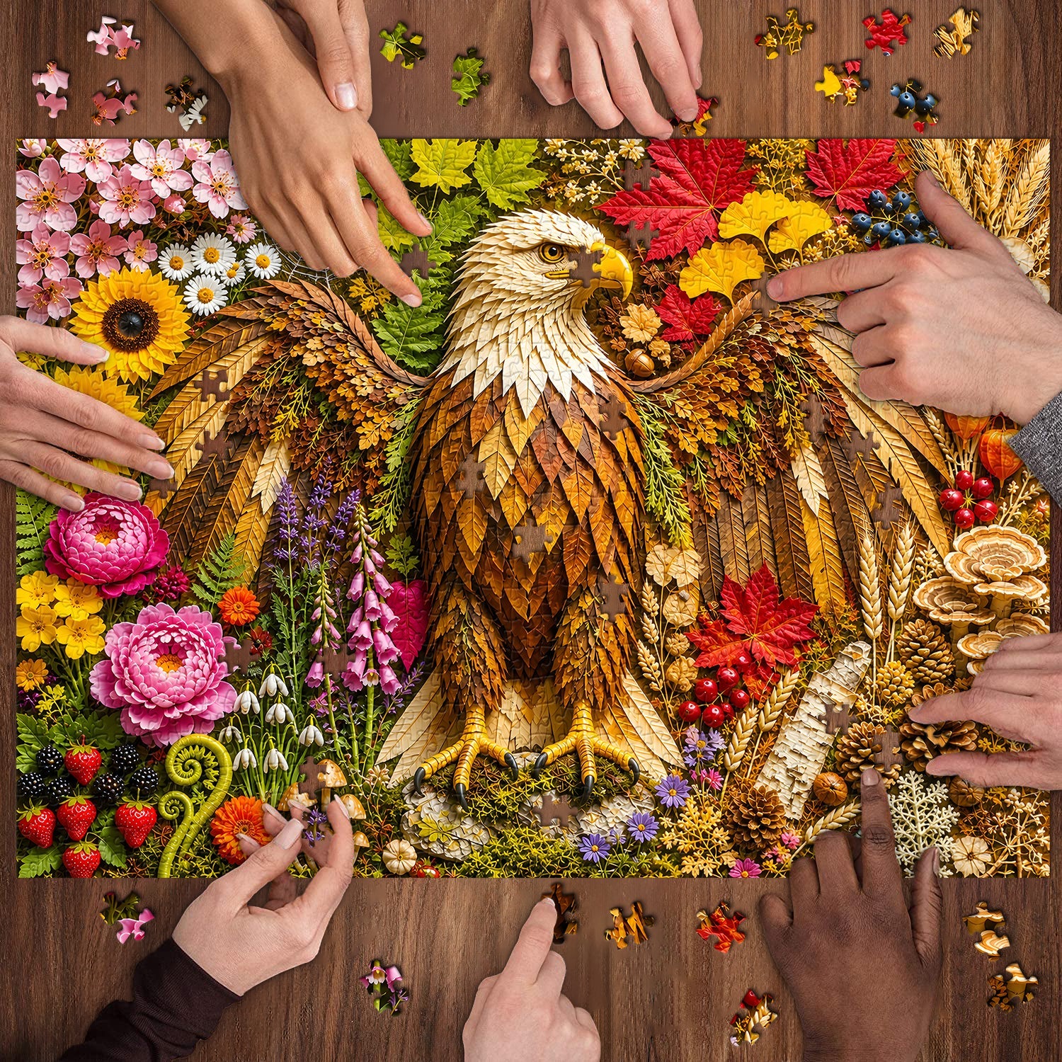 Dual-Season Eagle Jigsaw Puzzle 1000 Pieces
