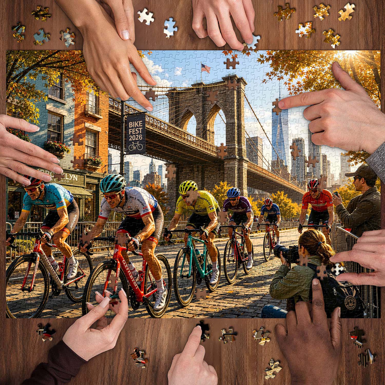 City Bike Race Jigsaw Puzzle 1000 Pieces