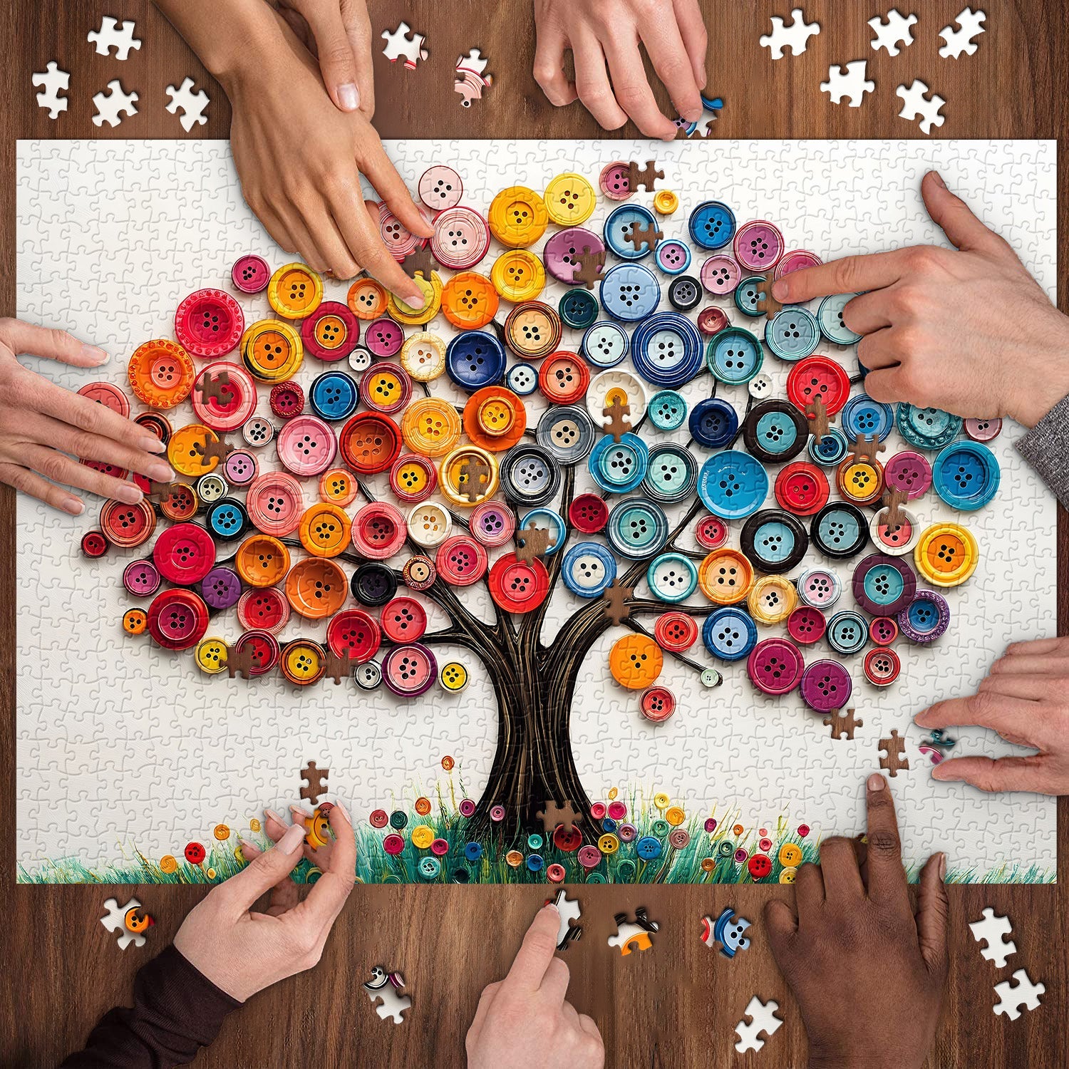 Baum des Knopfpuzzles 1000 Teile