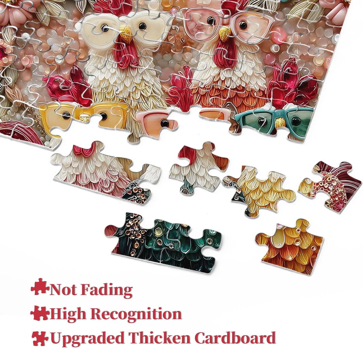 Fancy Roosters Jigsaw Puzzle 1000 Pieces