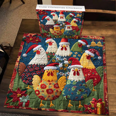 Mignon poulets de Noël puzzle 1000 pièces