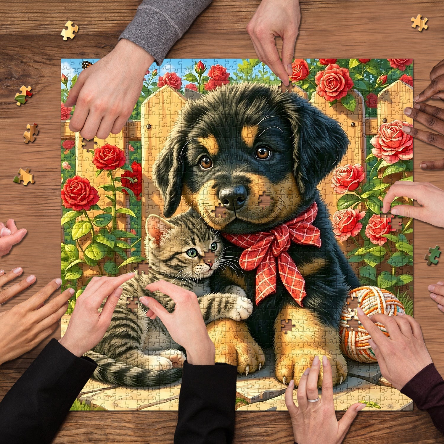 Cat and Dog Notes Jigsaw Puzzle 1000 Pieces