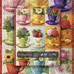 Blooming Teacups Jigsaw Puzzle 1000 Pieces