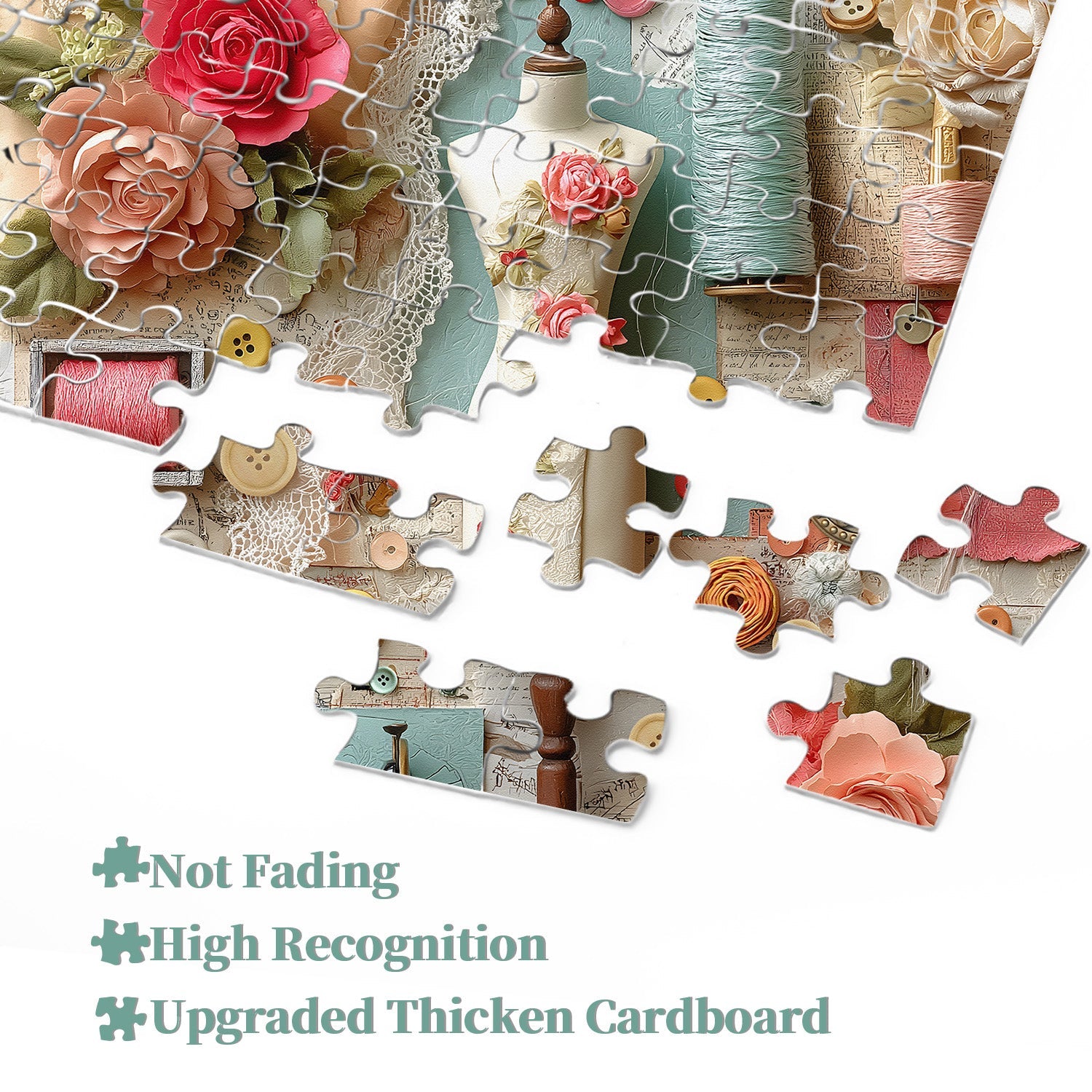 Floral Sewing Atelier Jigsaw Puzzle 1000 Pieces