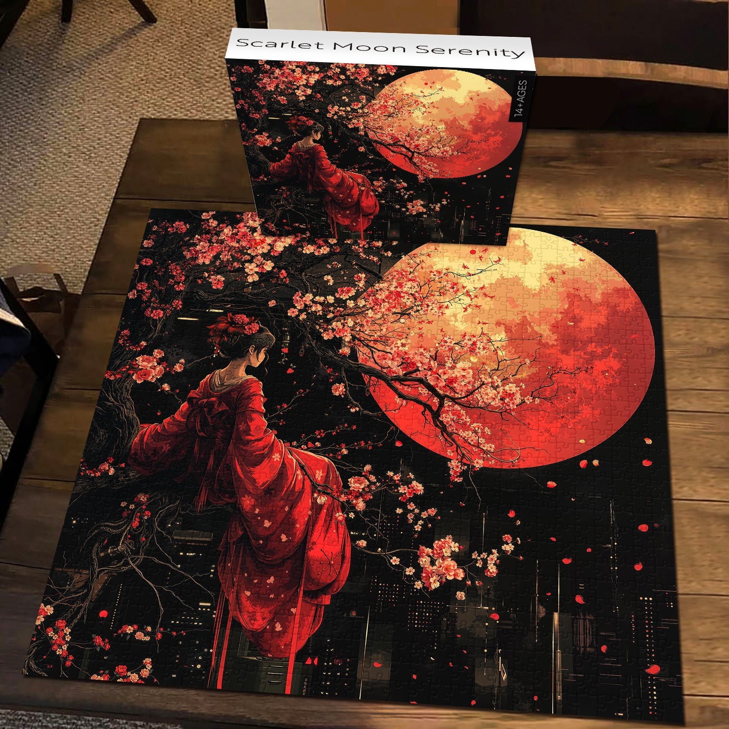 Scarlet Moon Serenity Jigsaw Puzzle 1000 Pieces