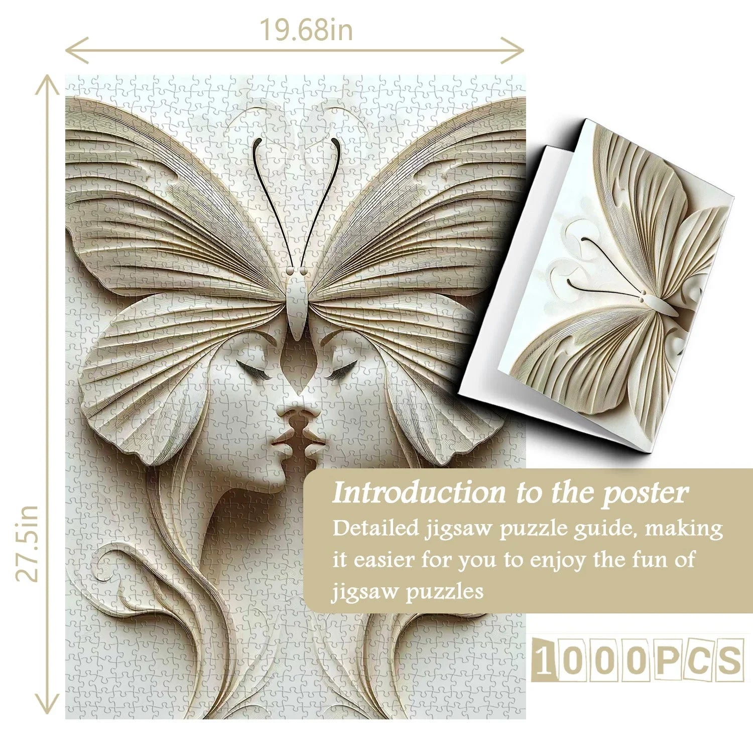 Puzzle de puzzle des jumeaux à face papillon 1000 pièces