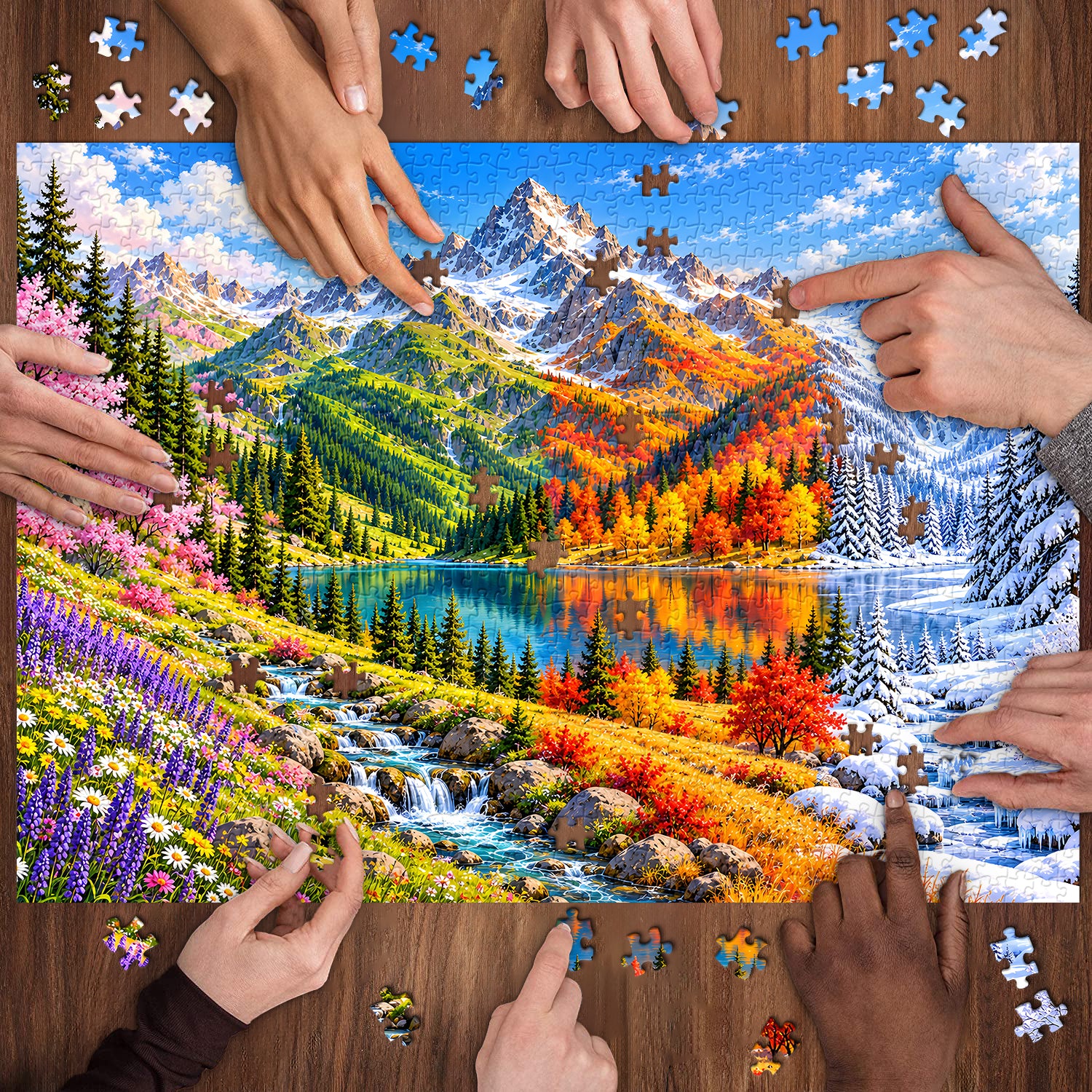 Mountain of Seasons Jigsaw Puzzle 1000 Pieces