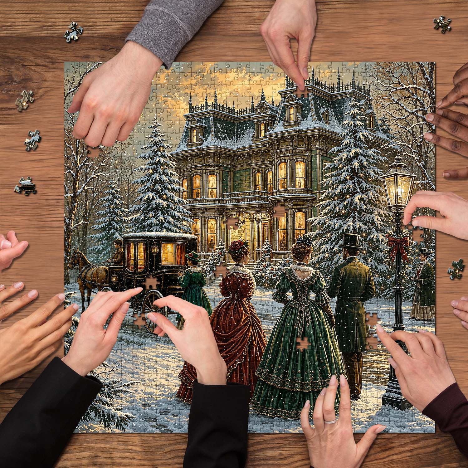 Snowy Gala Jigsaw Puzzle 1000 Pieces