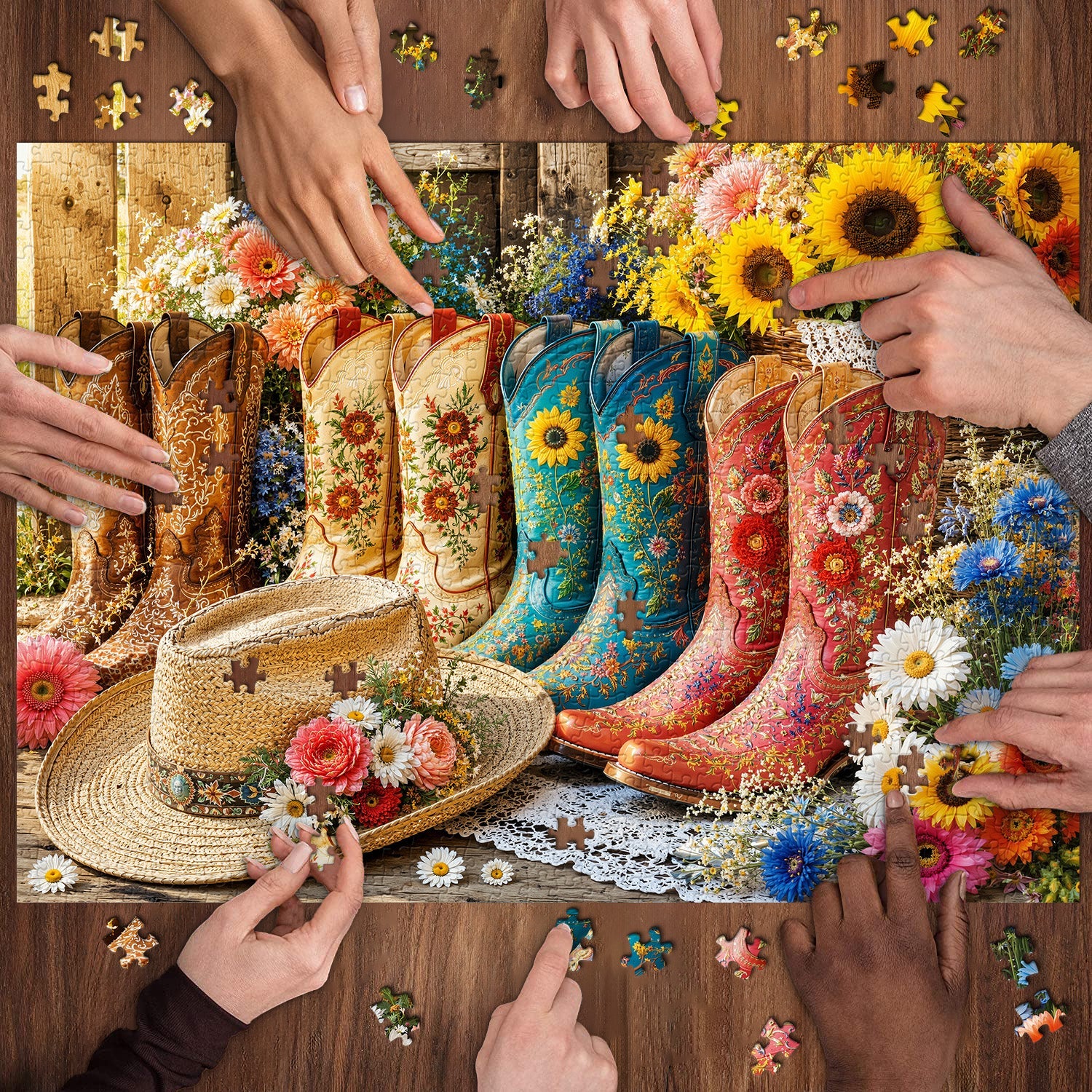 Boot & Wildflower Jigsaw Puzzle 1000 Pieces