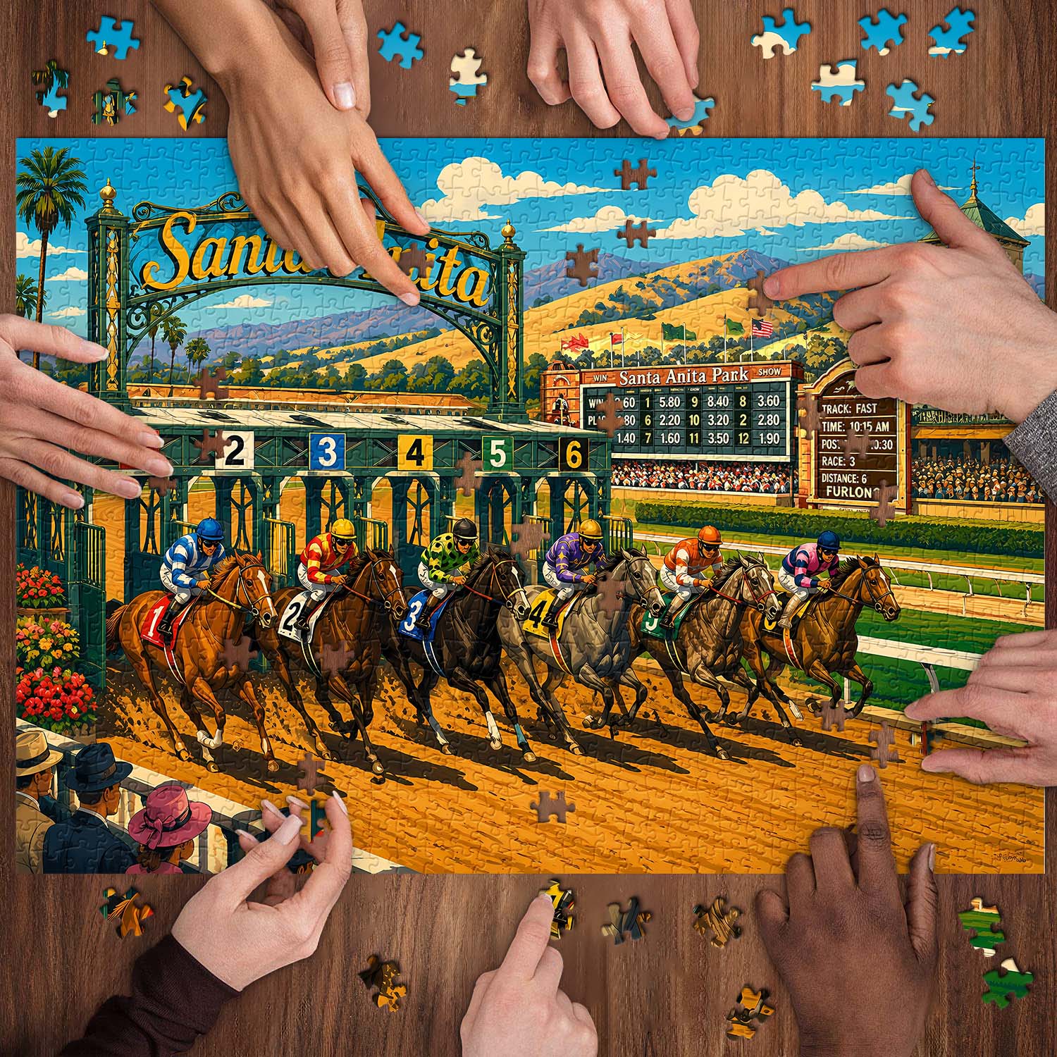 Puzzle Galop doré 1000 pièces