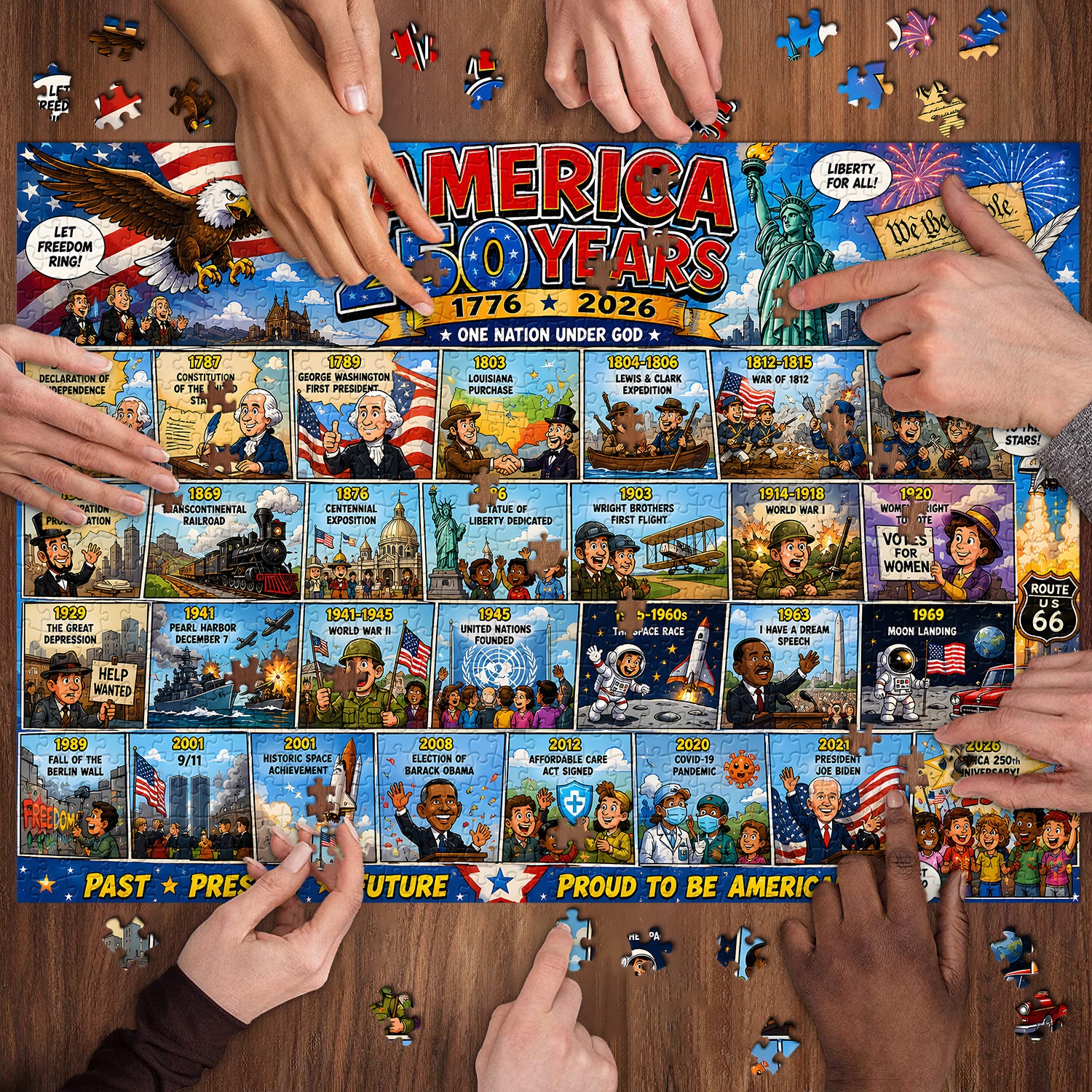 Puzzle America attraverso i secoli 1000 pezzi