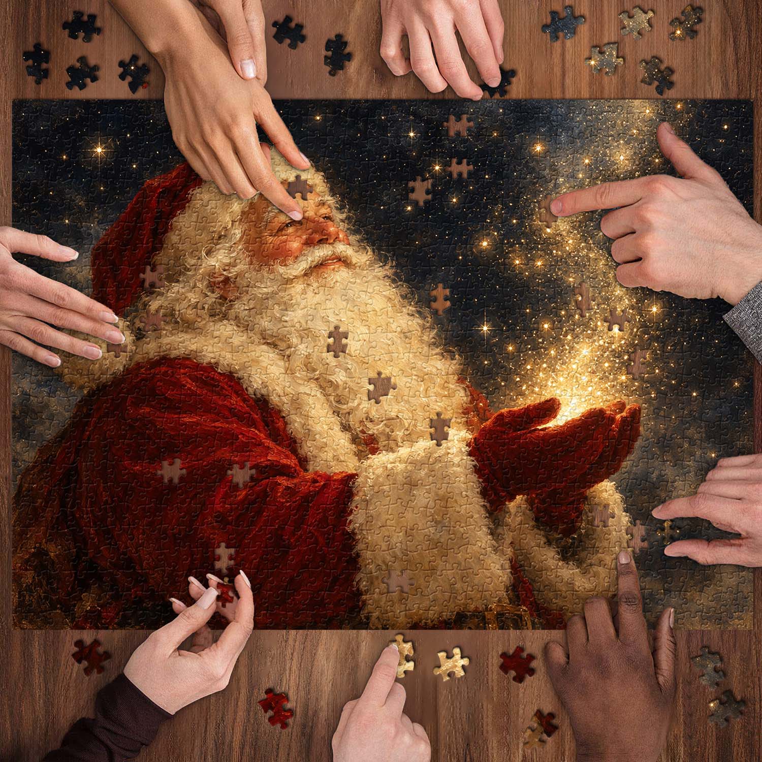 Santa’s Starry Magic Jigsaw Puzzle 1000 Pieces
