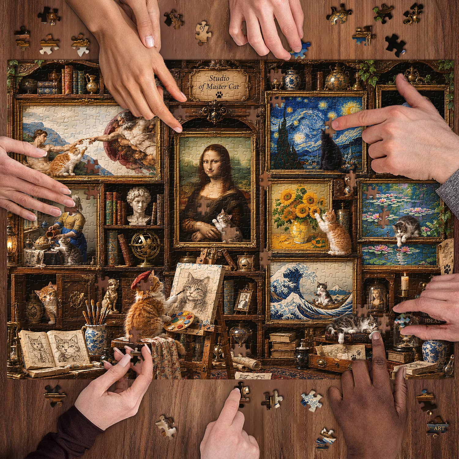 Puzzle Musée d'art du chat 1000 pièces