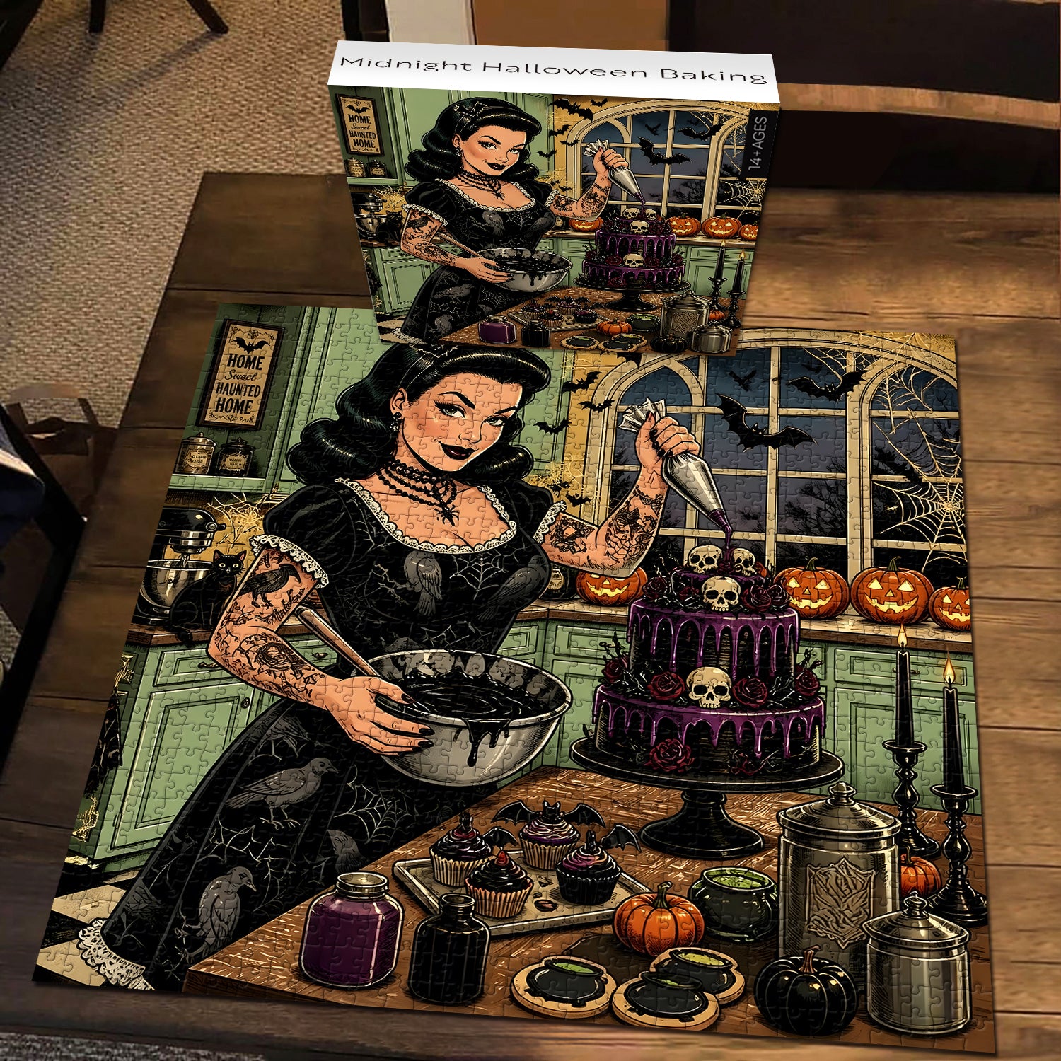 Midnight Halloween Baking Jigsaw Puzzle 1000 Pieces