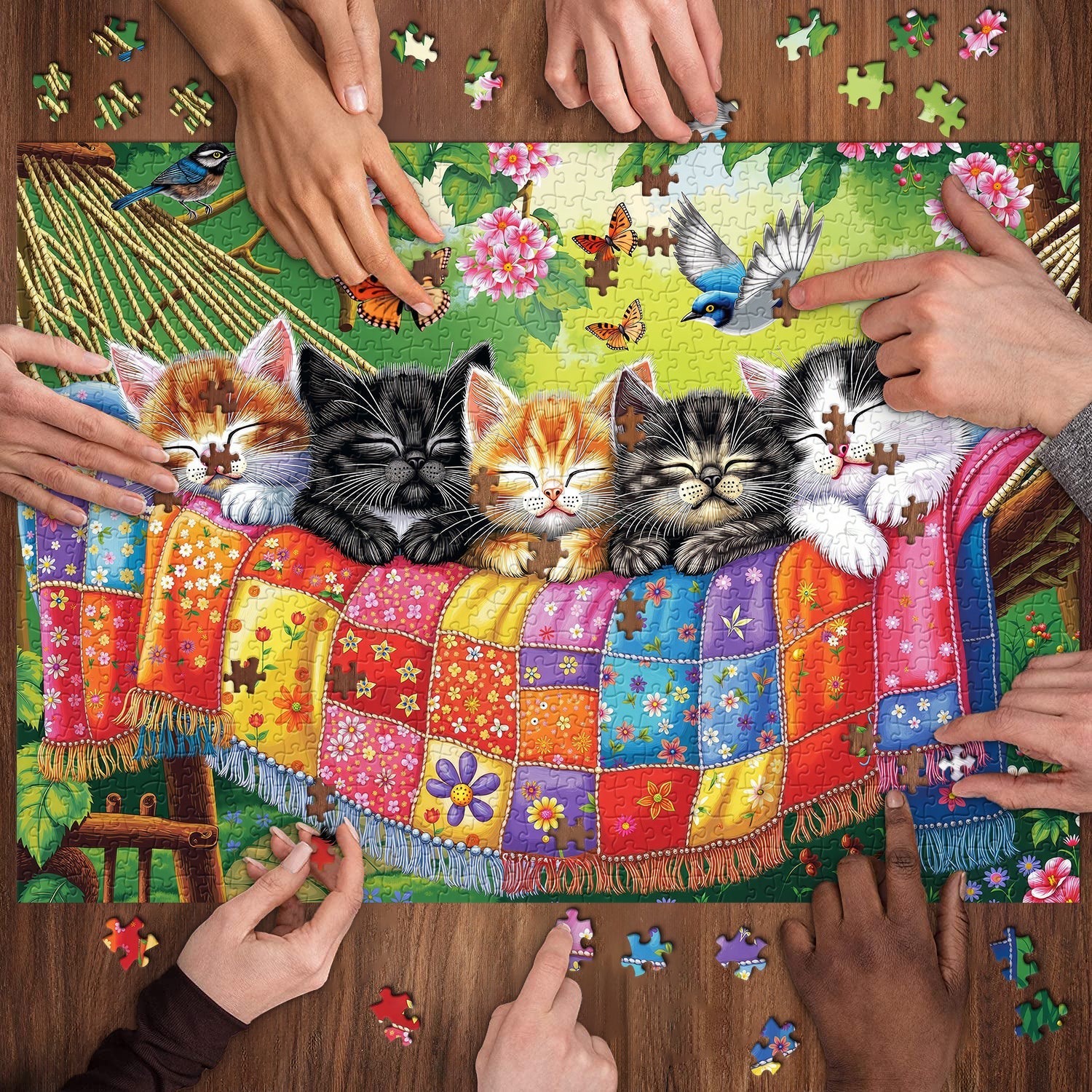 I gatti dormono in primavera Puzzle da 1000 pezzi