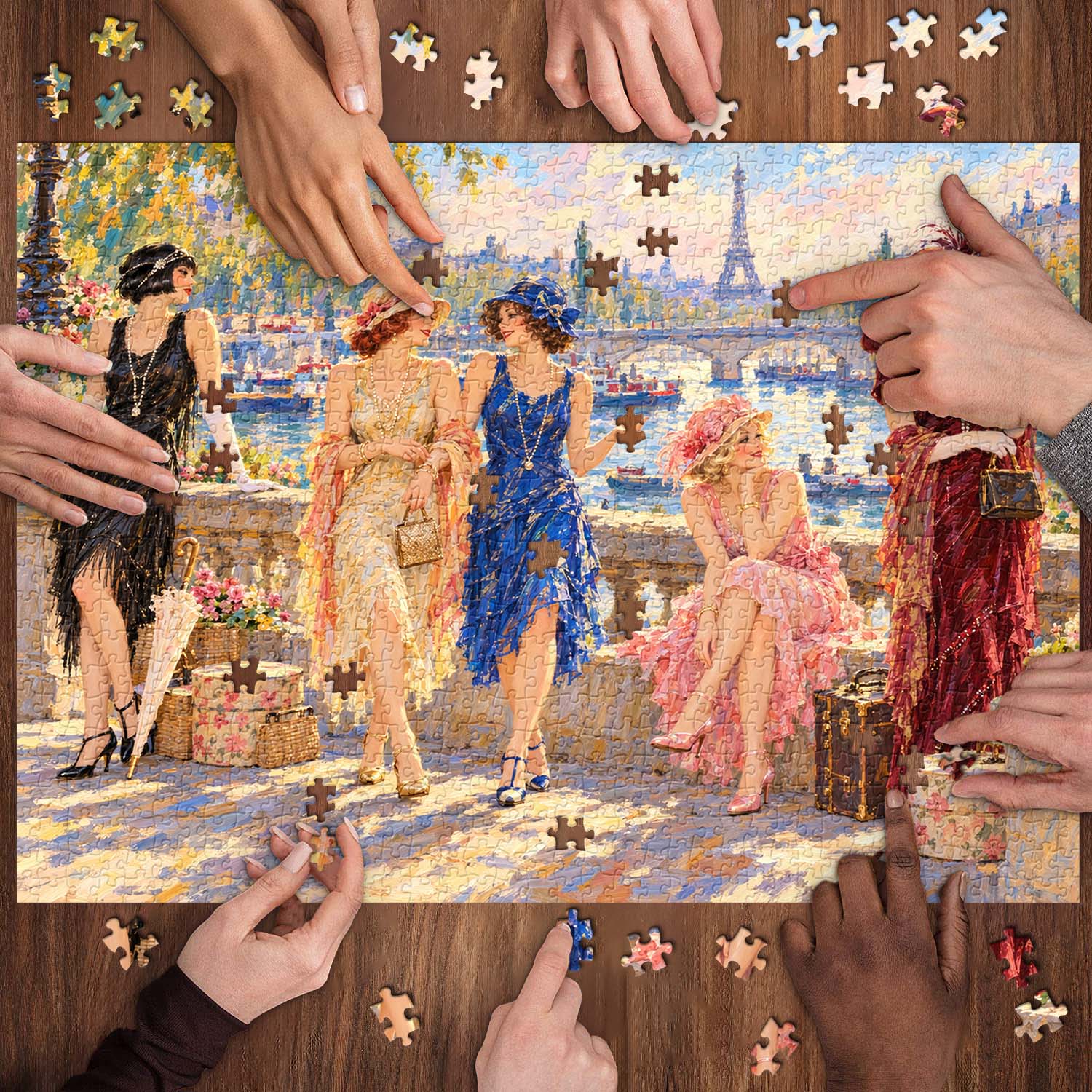 Parisian Flappers Jigsaw Puzzle 1000 Pieces
