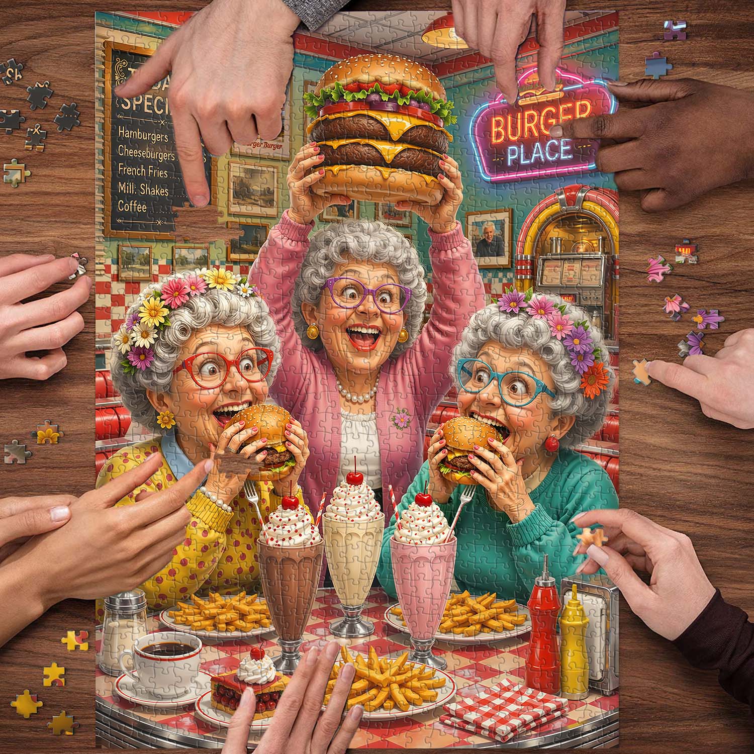 Burger Celebration Jigsaw Puzzle 1000 Pieces