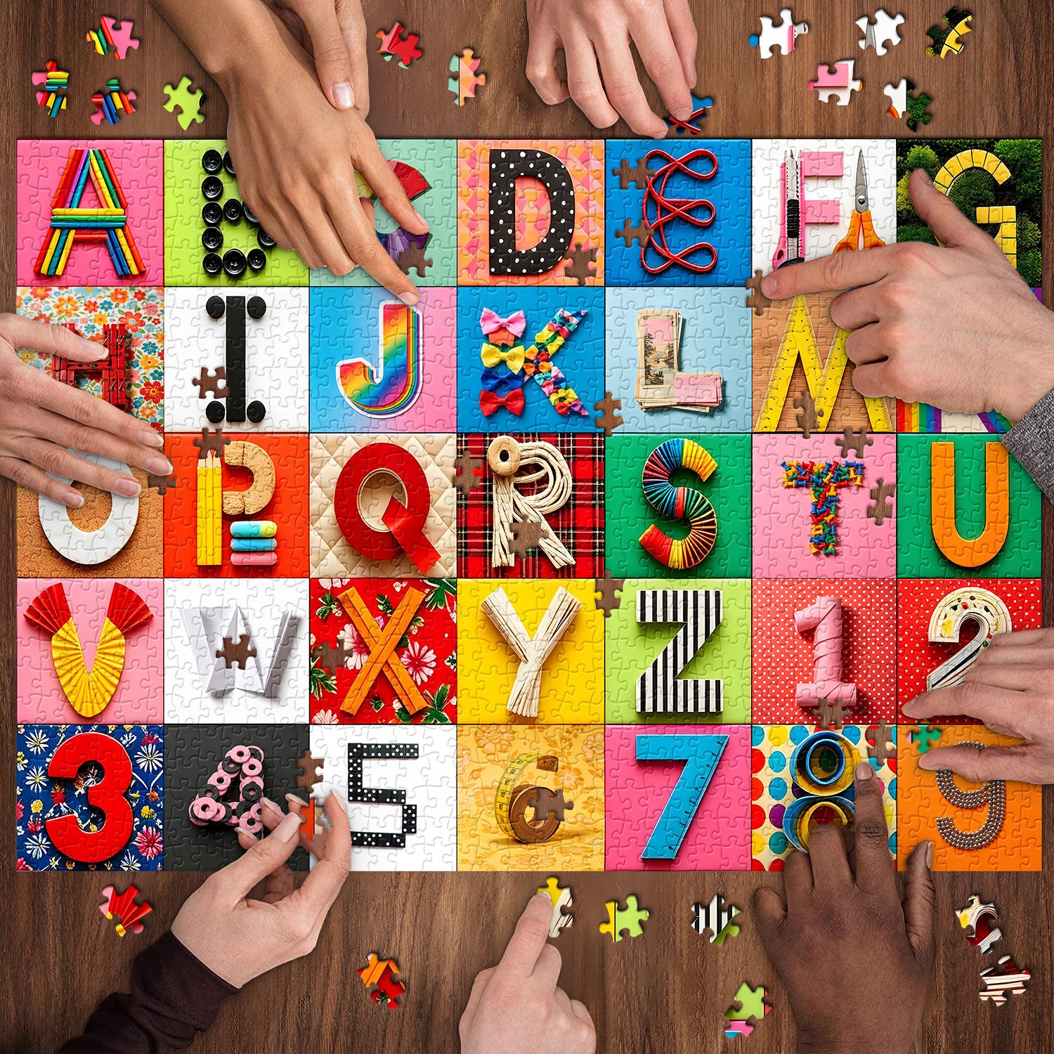 Puzzle con personaggi giocosi, 1000 pezzi