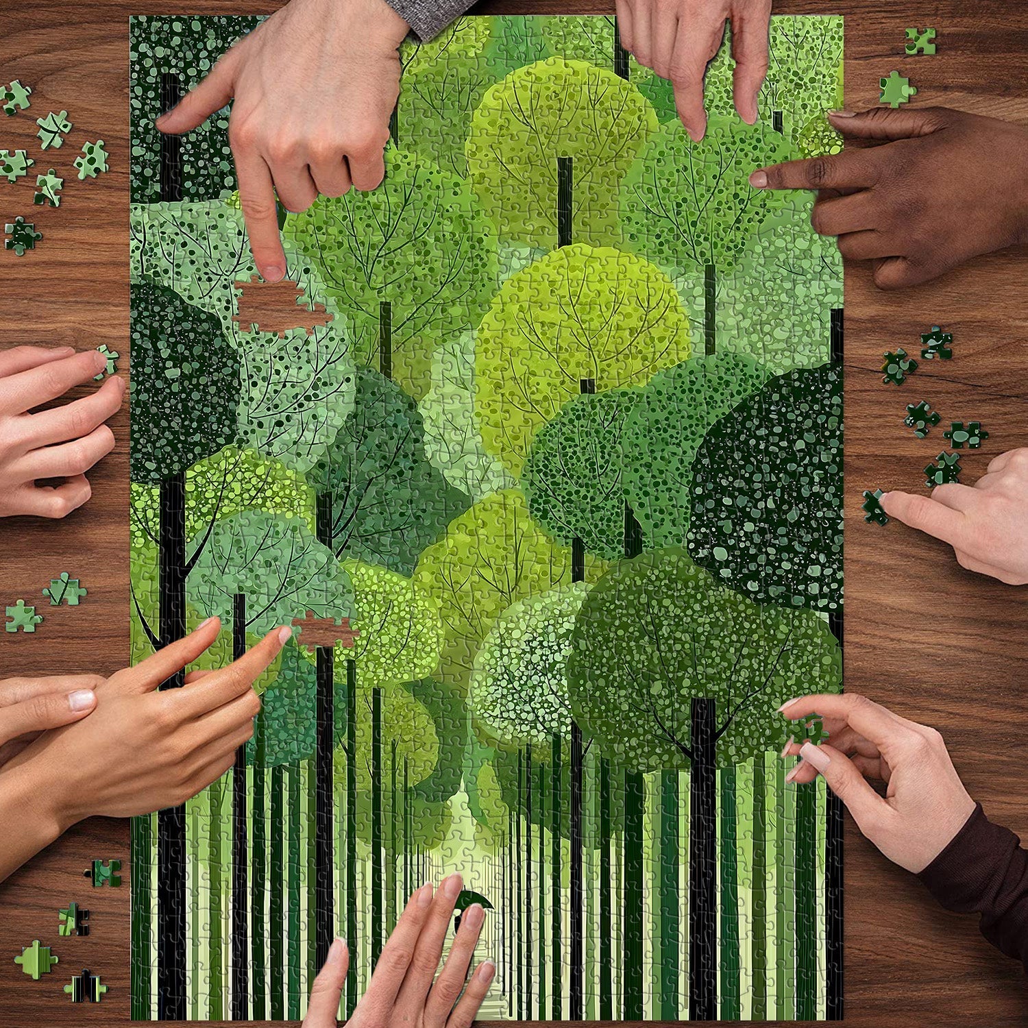 Puzzle del sentiero verdeggiante, 1000 pezzi