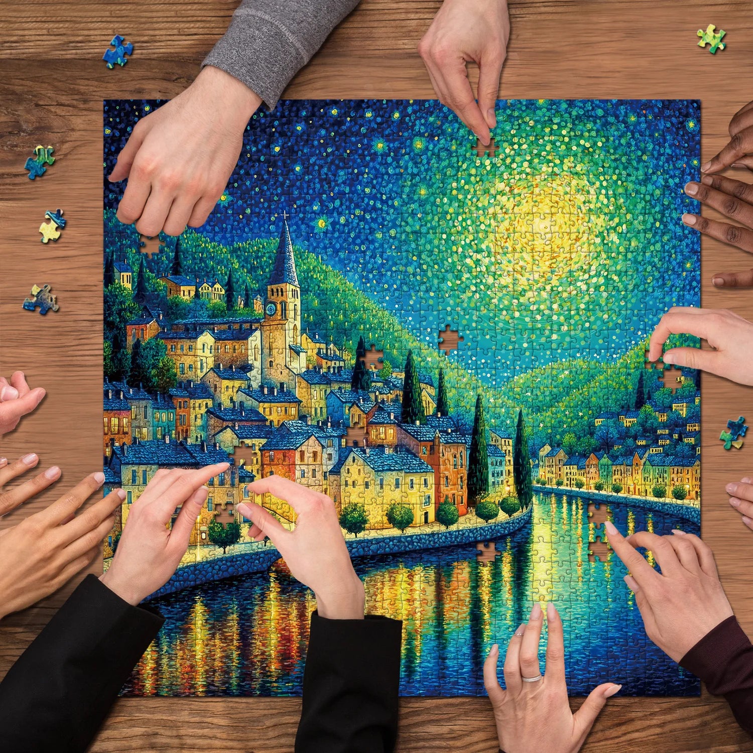 Puzzle starry villaggio puzzle 1000 pezzi