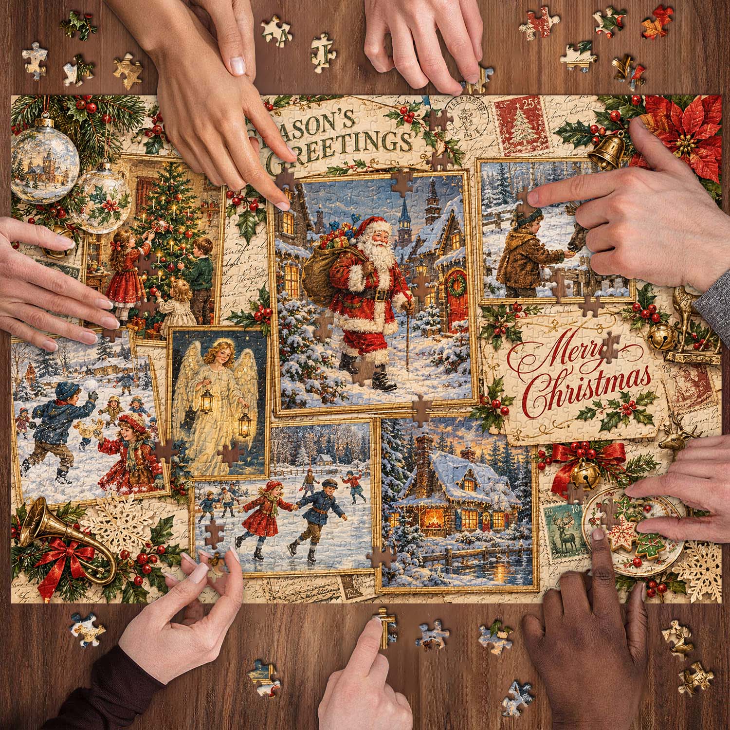 Yuletide Collage Jigsaw Puzzle 1000 Pieces