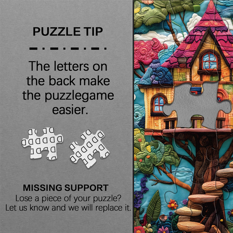 Puzzles en puzzle Treehouse art matelassé 1000 pièces
