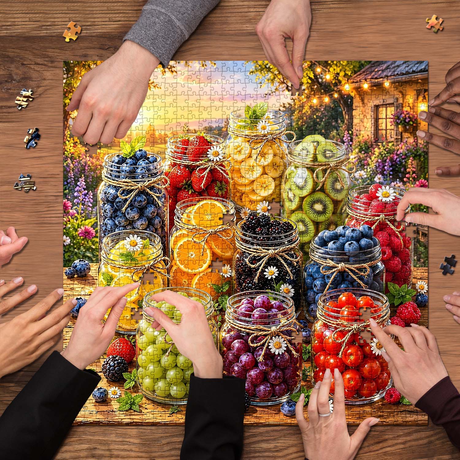 Sunlit Fruit Jars Jigsaw Puzzle 1000 Pieces