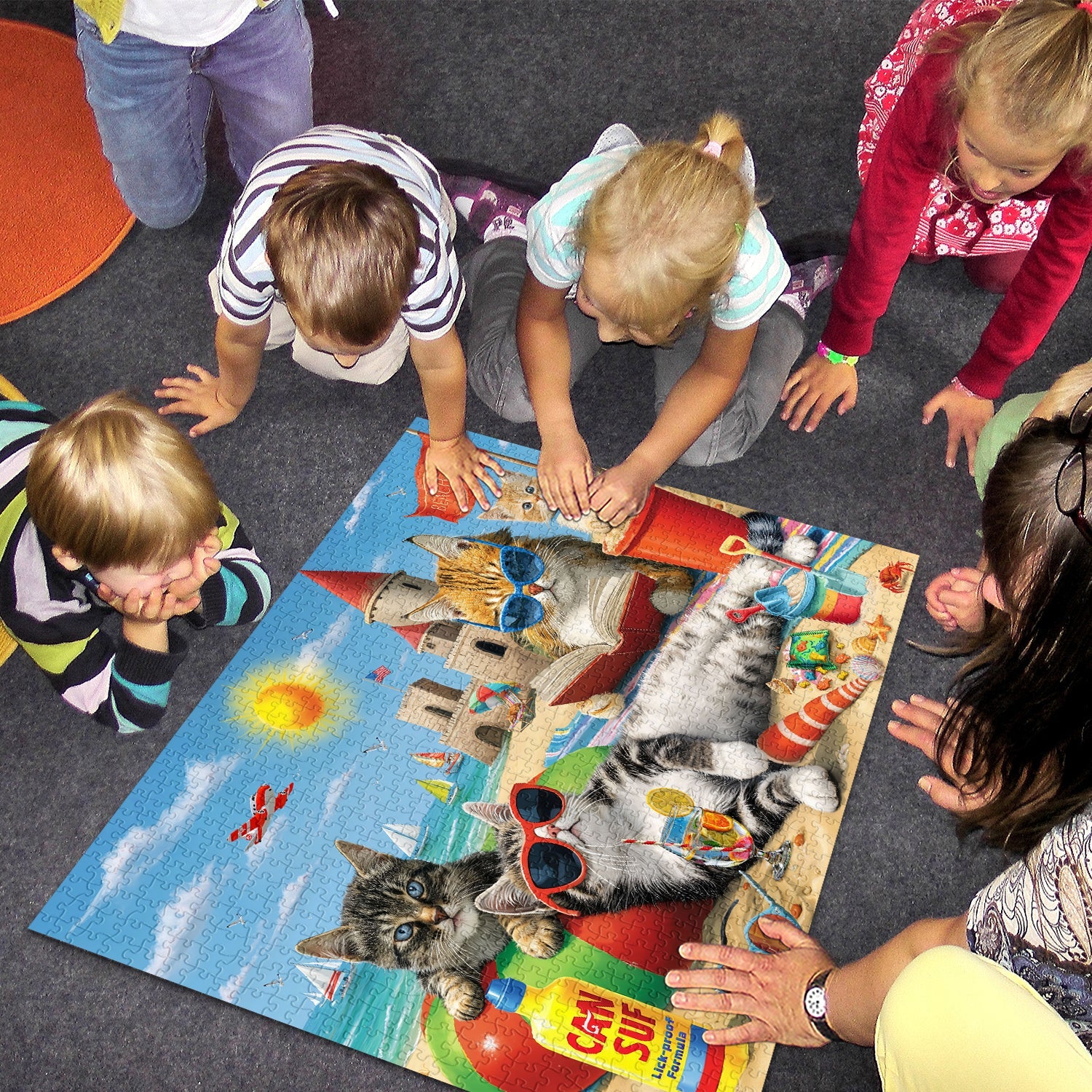 Beach Cat Party Jigsaw Puzzle 1000 piezas