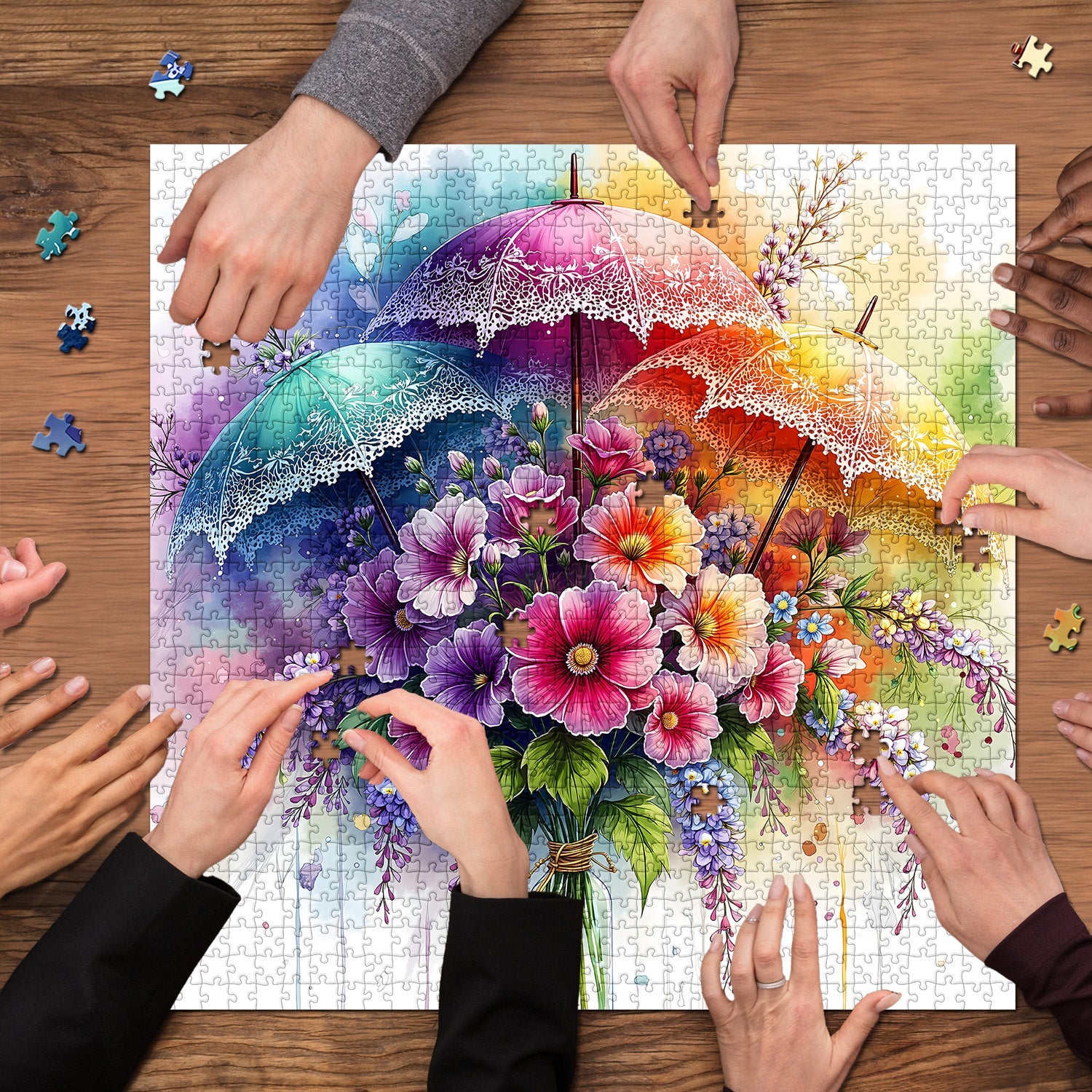 Regenschirmblüten-Puzzle 1000 Teile