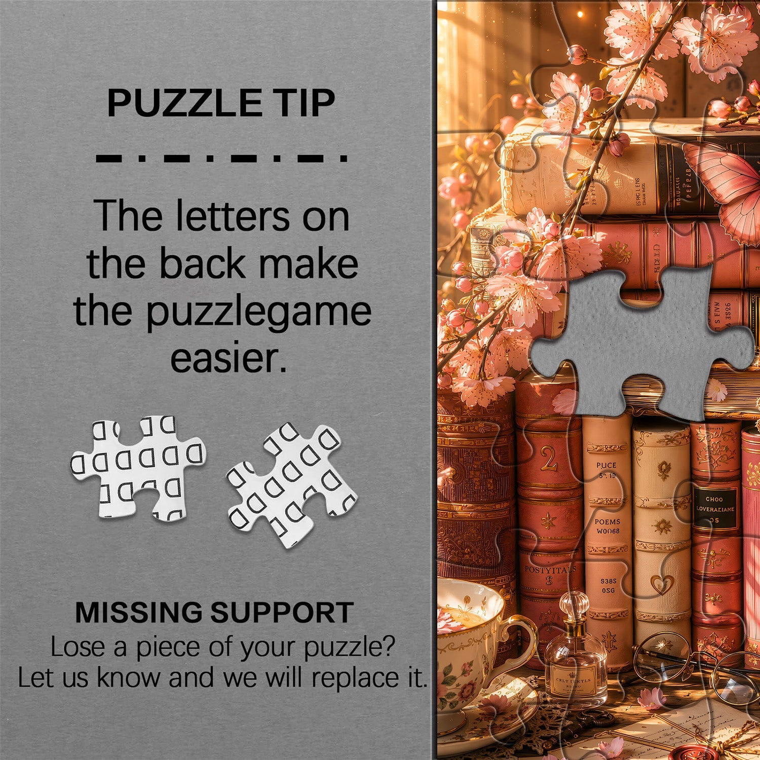 Floral Page Glow Jigsaw Puzzle 1000 Pieces