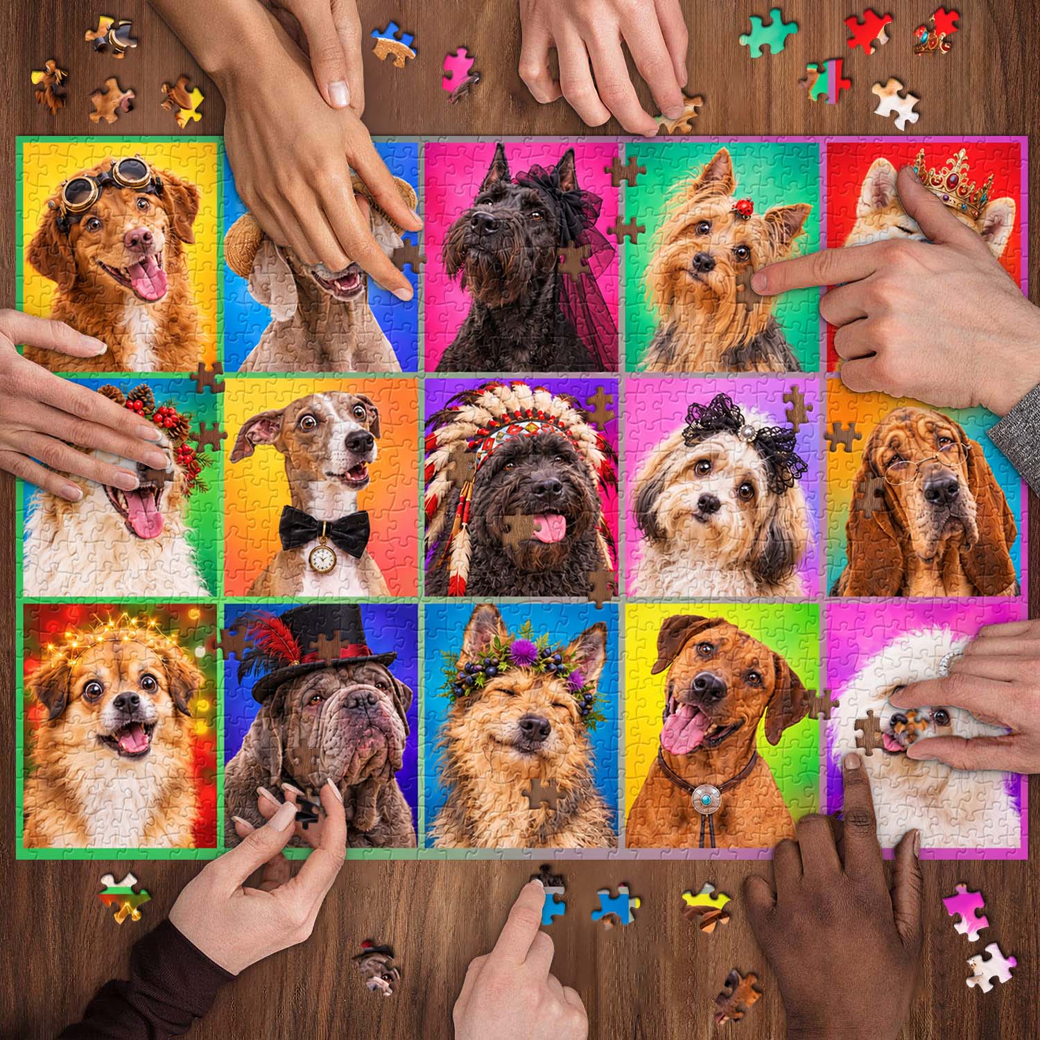 Fancy Dog Crew Jigsaw Puzzle 1000 Pieces