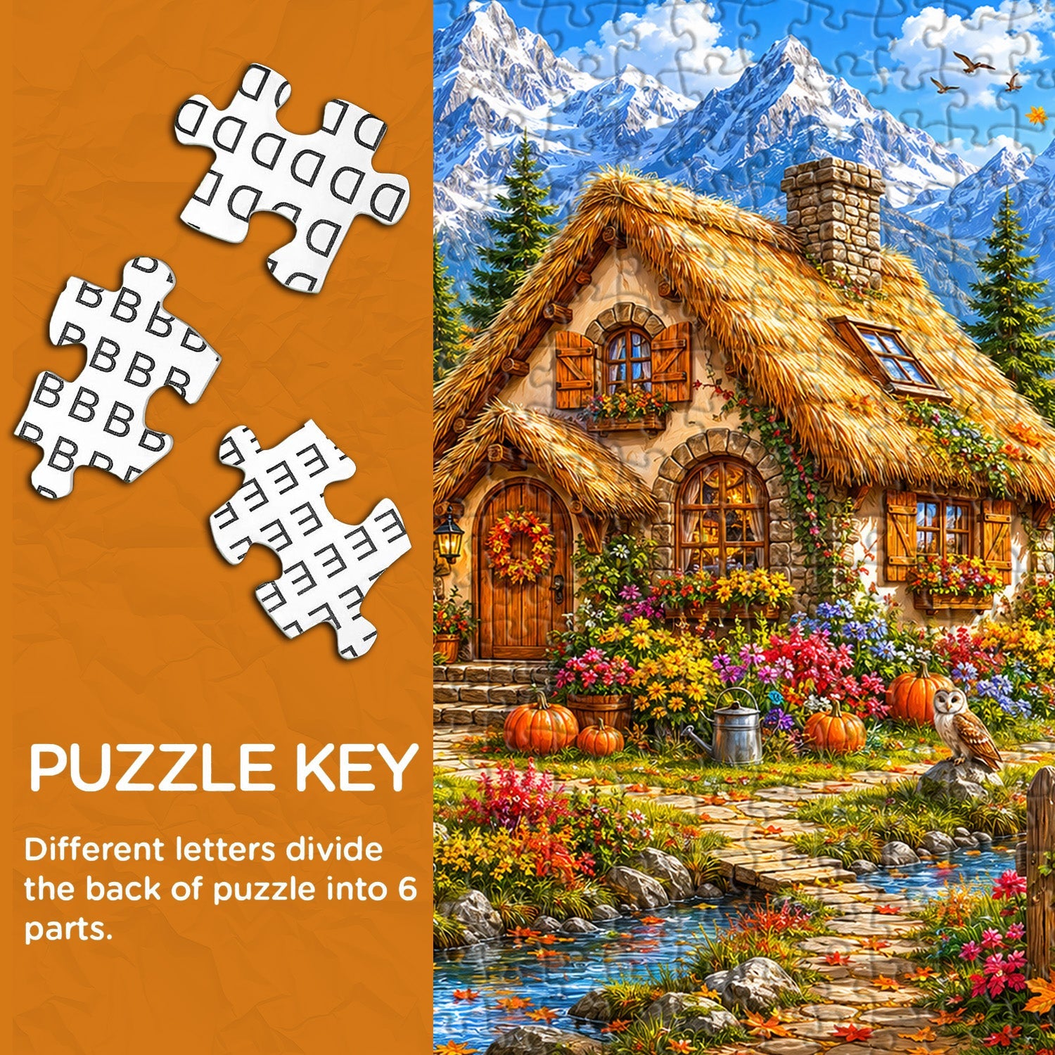 Herbst-Kürbis-Cottage-Puzzle, 1000 Teile