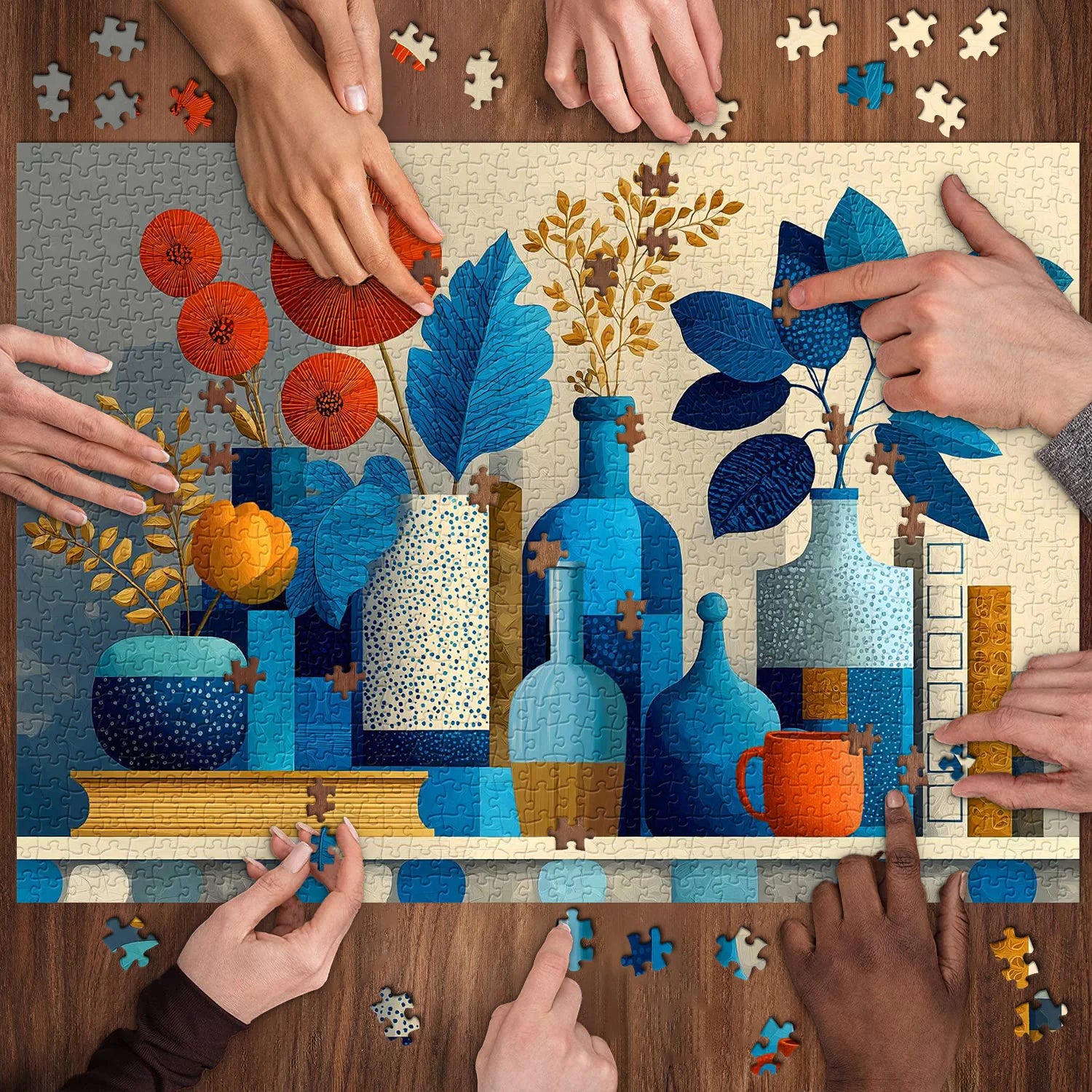 Variations de Blue Jigsaw Puzzle 1000 Pièces