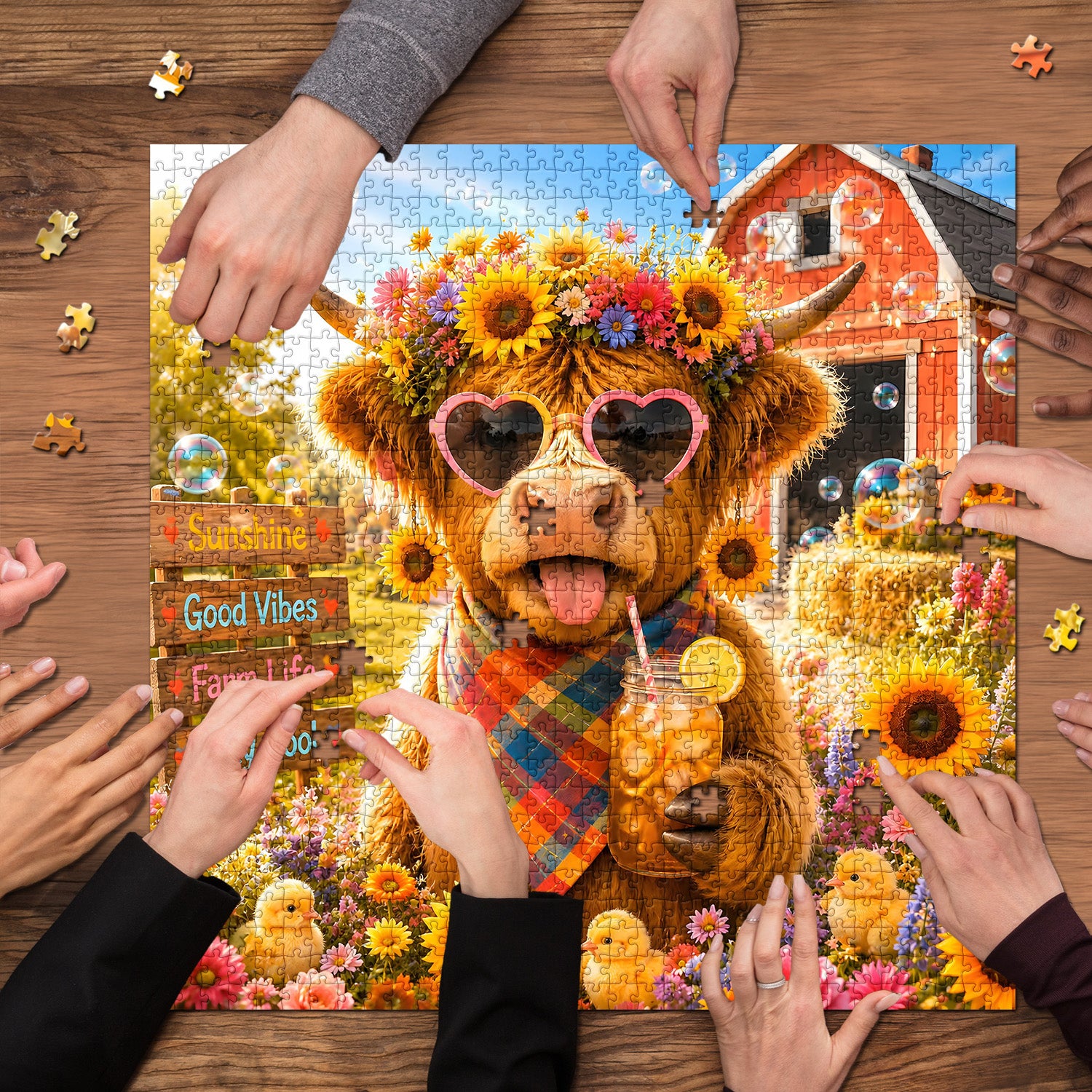 Sunshine Moo Jigsaw Puzzle 1000 Pieces