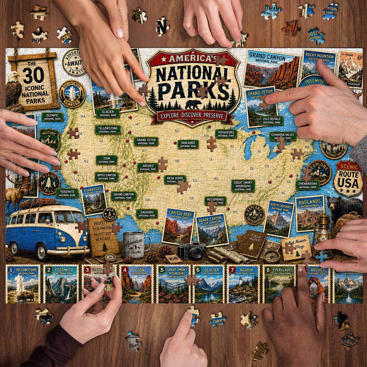 National Park Adventure Jigsaw Puzzle 1000 Pieces