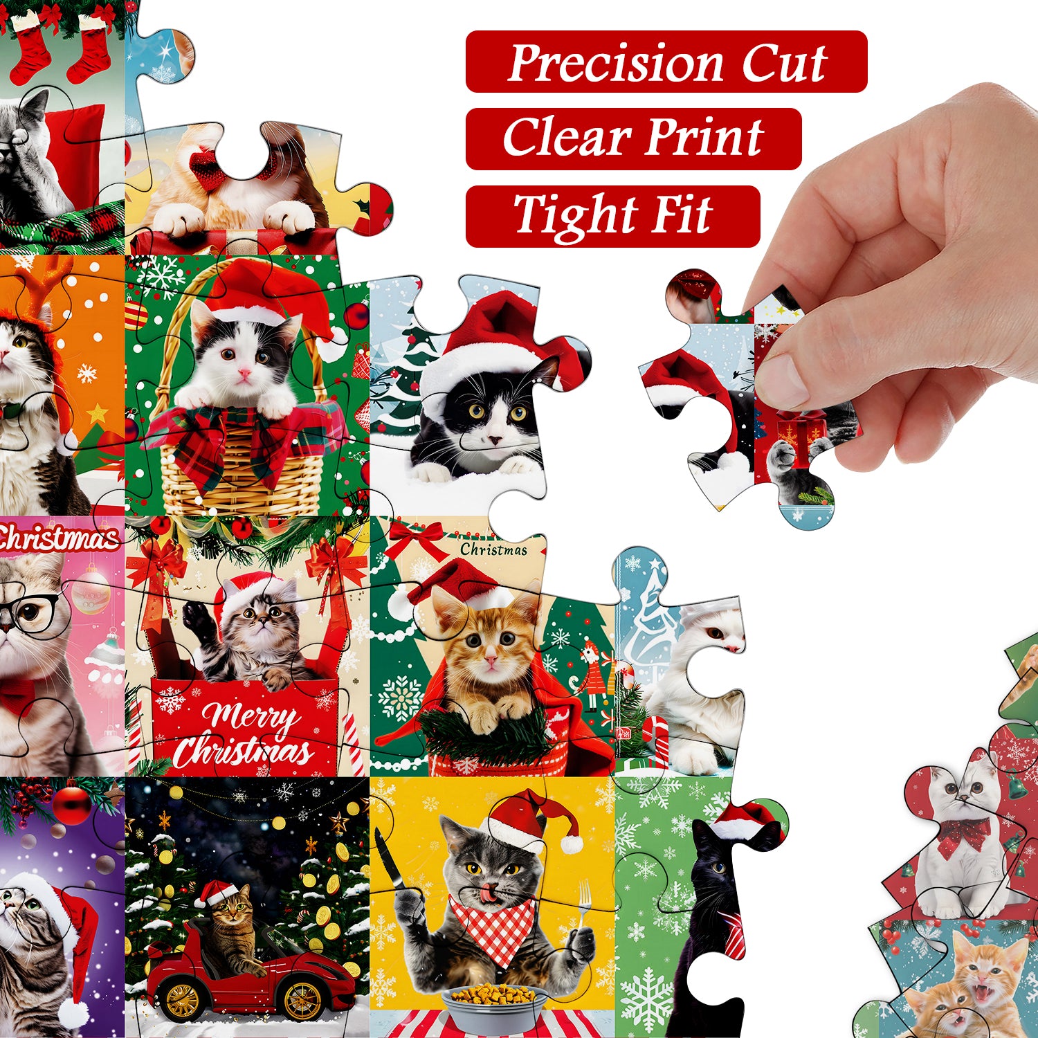 Christmas Cats Jigsaw Puzzle 1000 Pieces