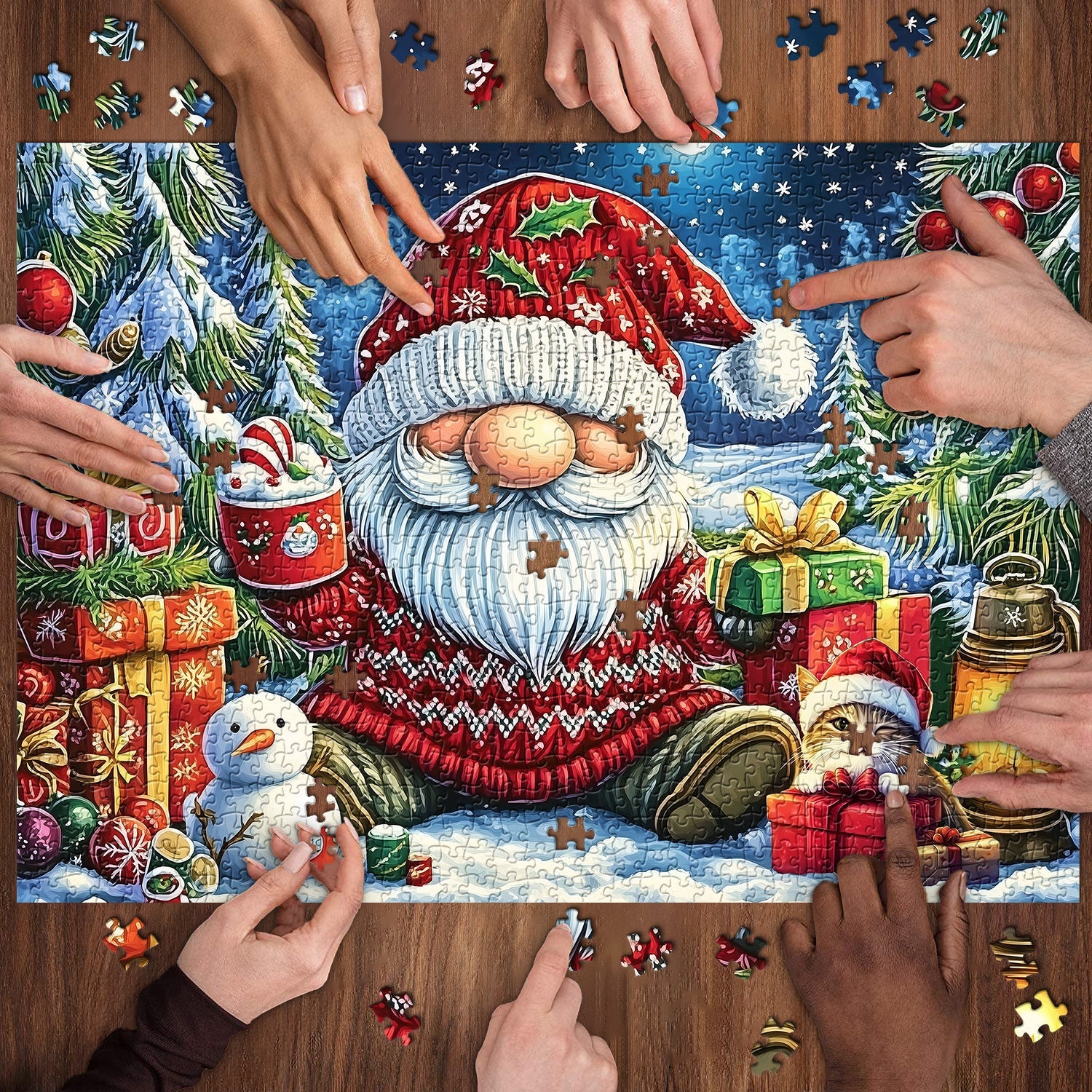 Célébration du Père Noël fantaisiste Puzzle 1000 pièces