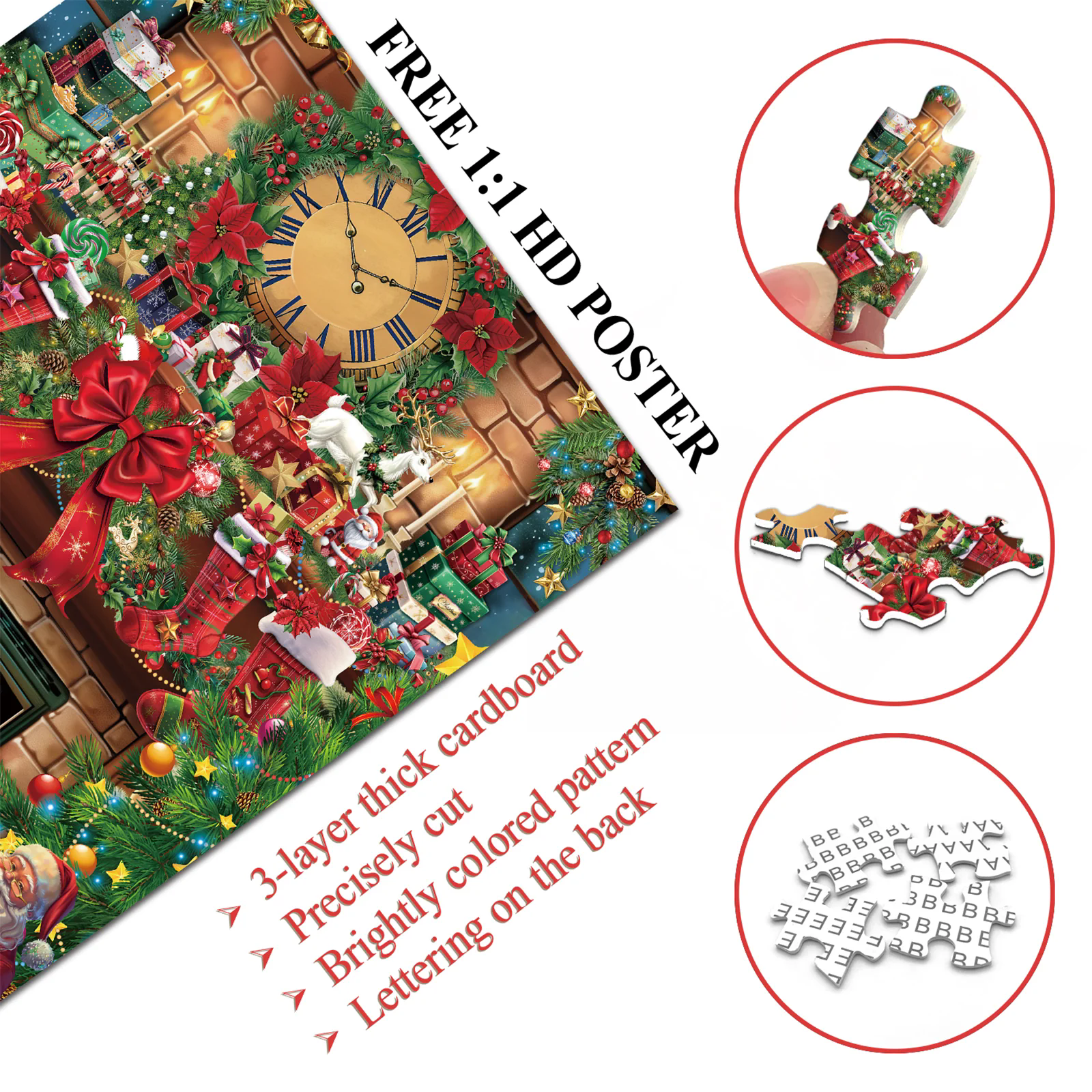 Christmas Fireplace Jigsaw Puzzles 1000 Pieces