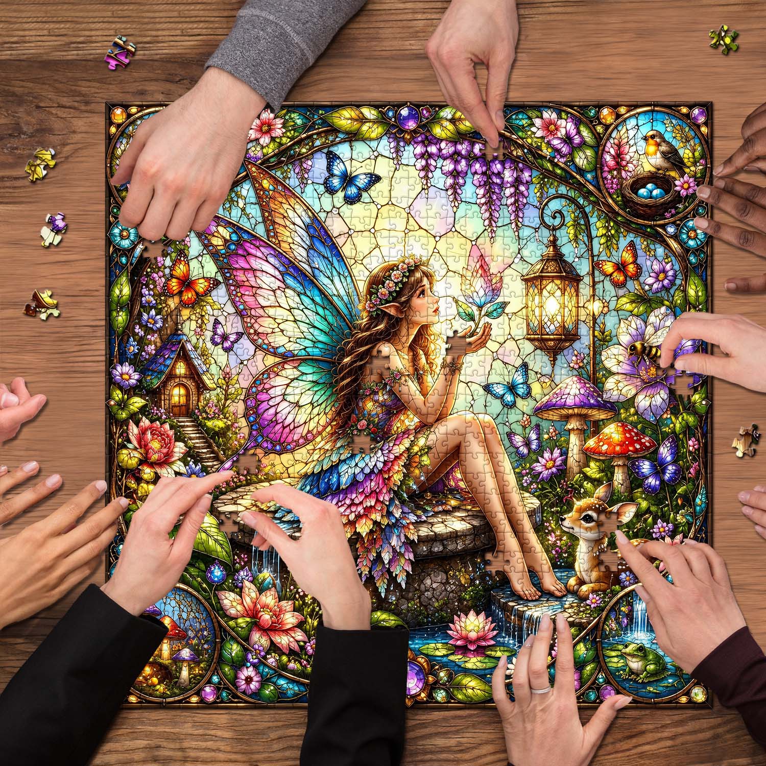 Stained Glass Fairy Jigsaw Puzzle 1000 Pieces