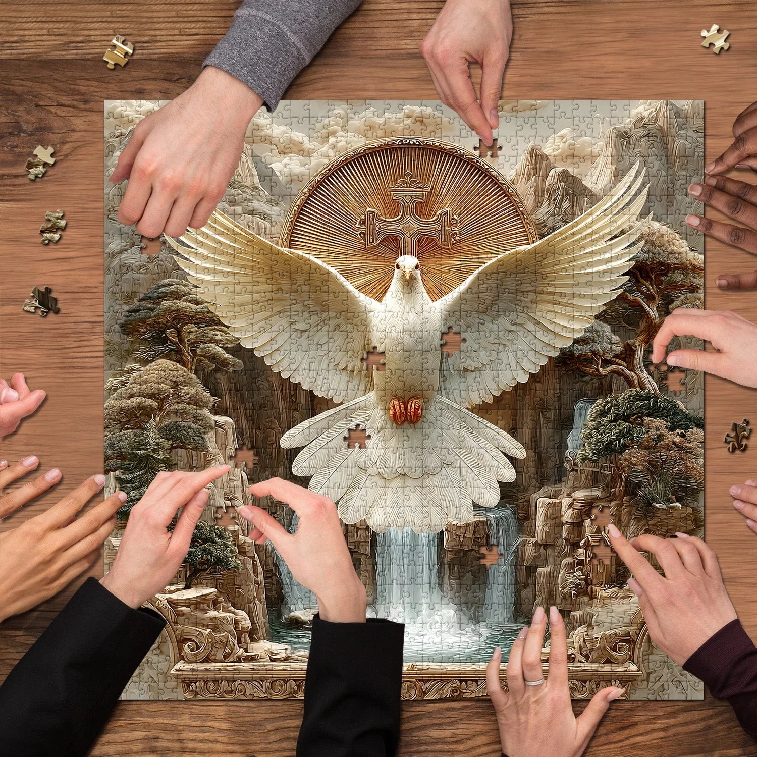 The Sacred Cascade Jigsaw Puzzle 1000 Pieces