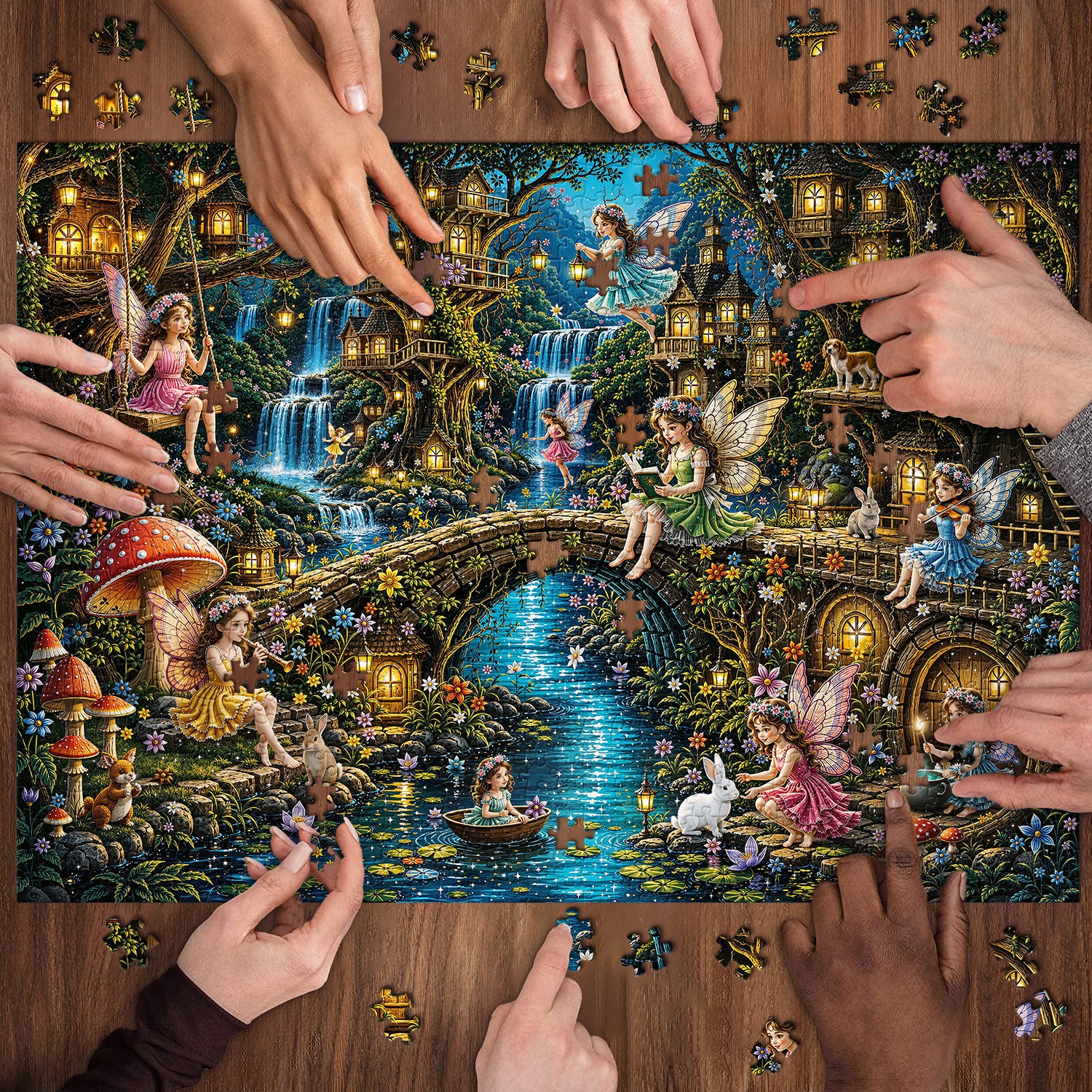 Fairy Village Jigsaw Puzzle 1000 Pieces