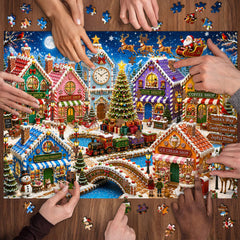 Puzzle della città di pan di zenzero da 1000 pezzi